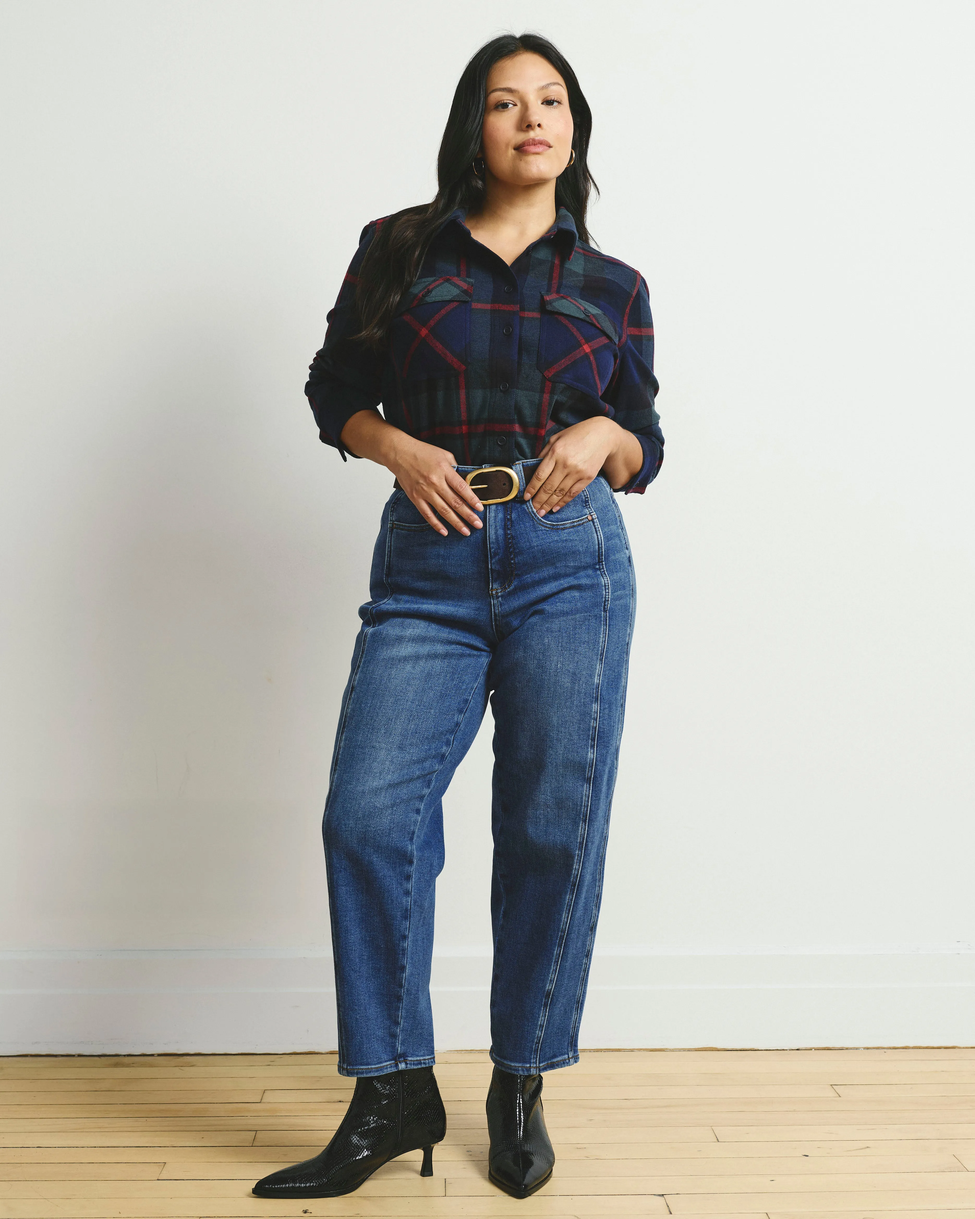 Maine Stretch Flannel Shirt - Bedford Plaid sold by Universal Standard product image thumbnail 2
