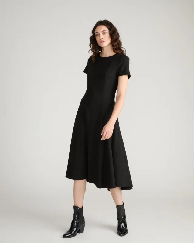 US x Abisola Ponte Tweed Dress - Black Tweed made by Universal Standard
