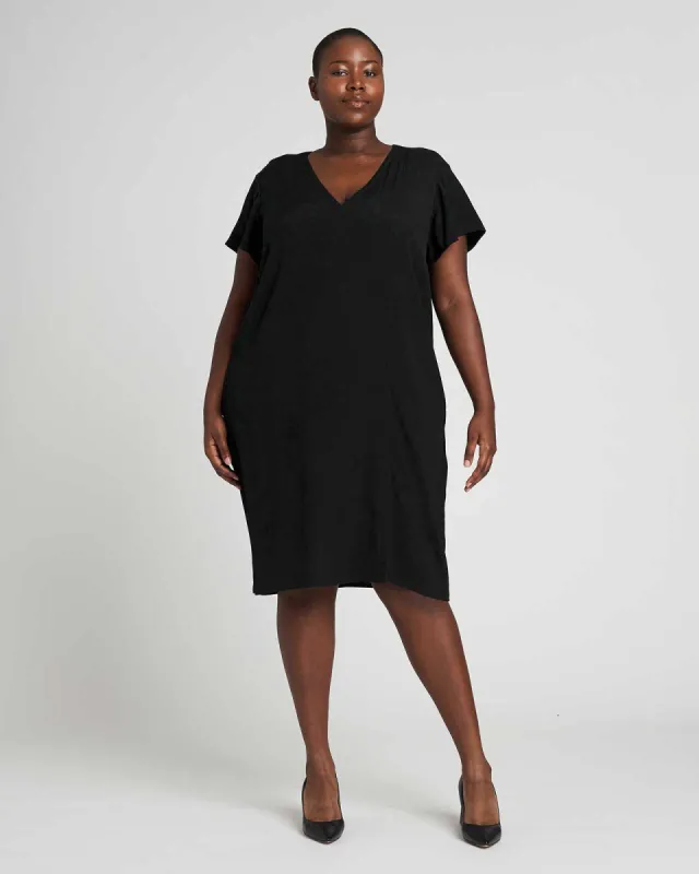 Kendra Crepe Dress - Black sold by Universal Standard