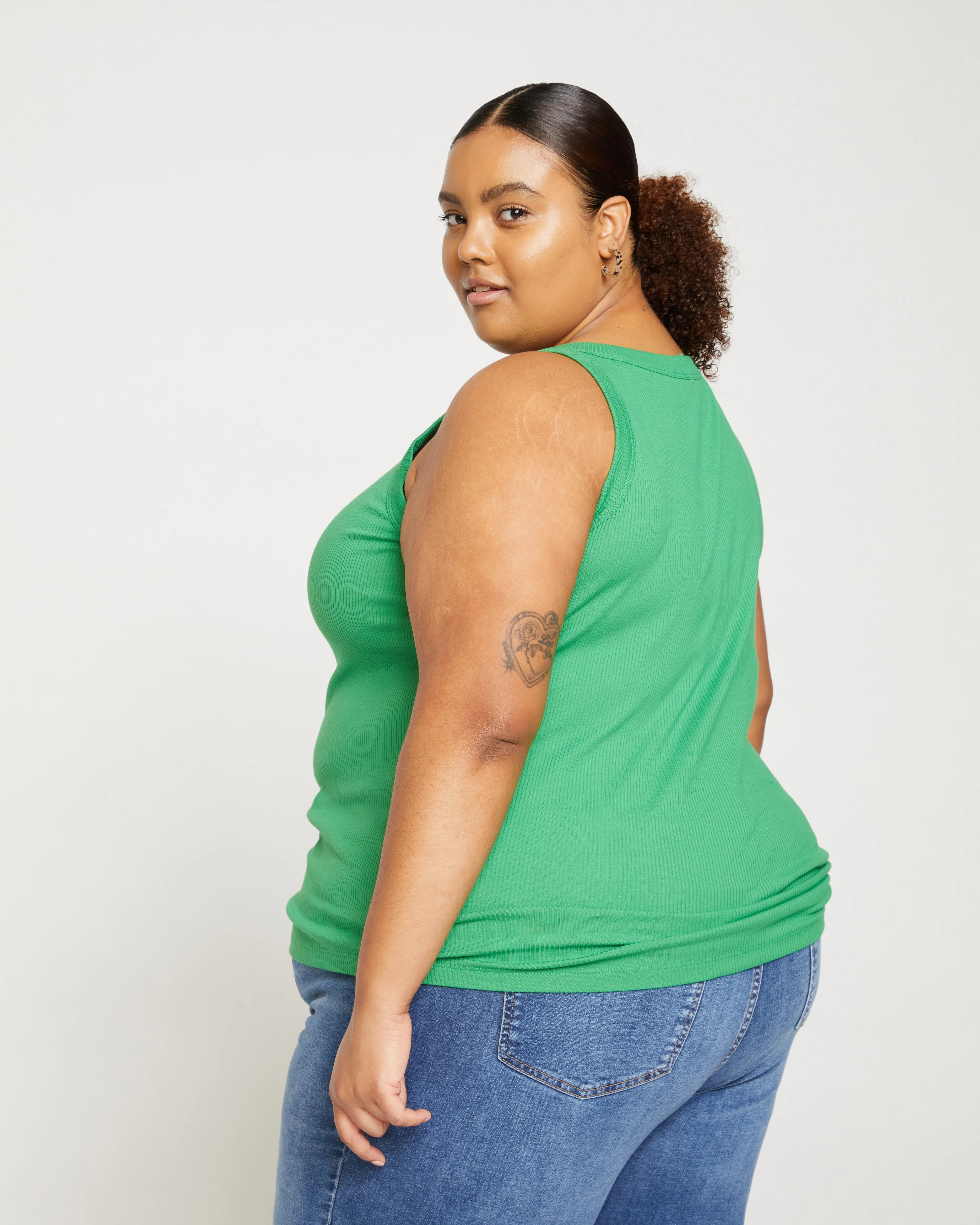 Roitfeld Ribbed Tank - Kelly Green sold by Universal Standard product image thumbnail 4