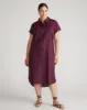 Dune Linen Shirtdress - Acai sold by Universal Standard