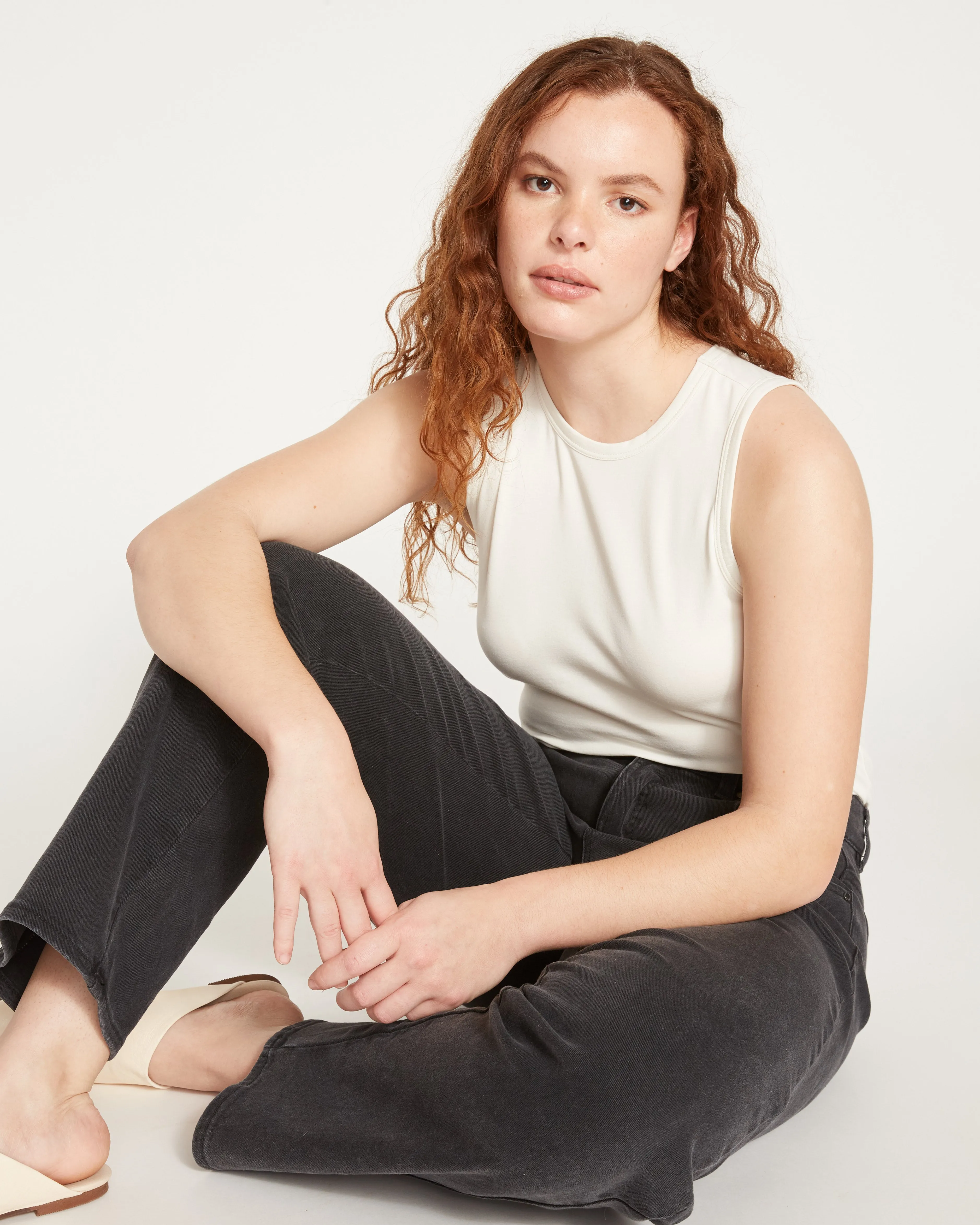 Cai High Neck Tank - White sold by Universal Standard