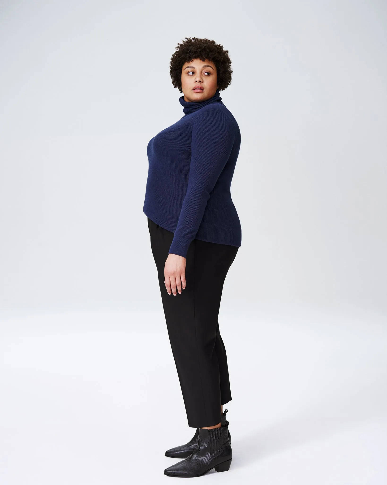 Silvia Slim Cut Cropped Trousers 25 inch - Black sold by Universal Standard product image thumbnail 3