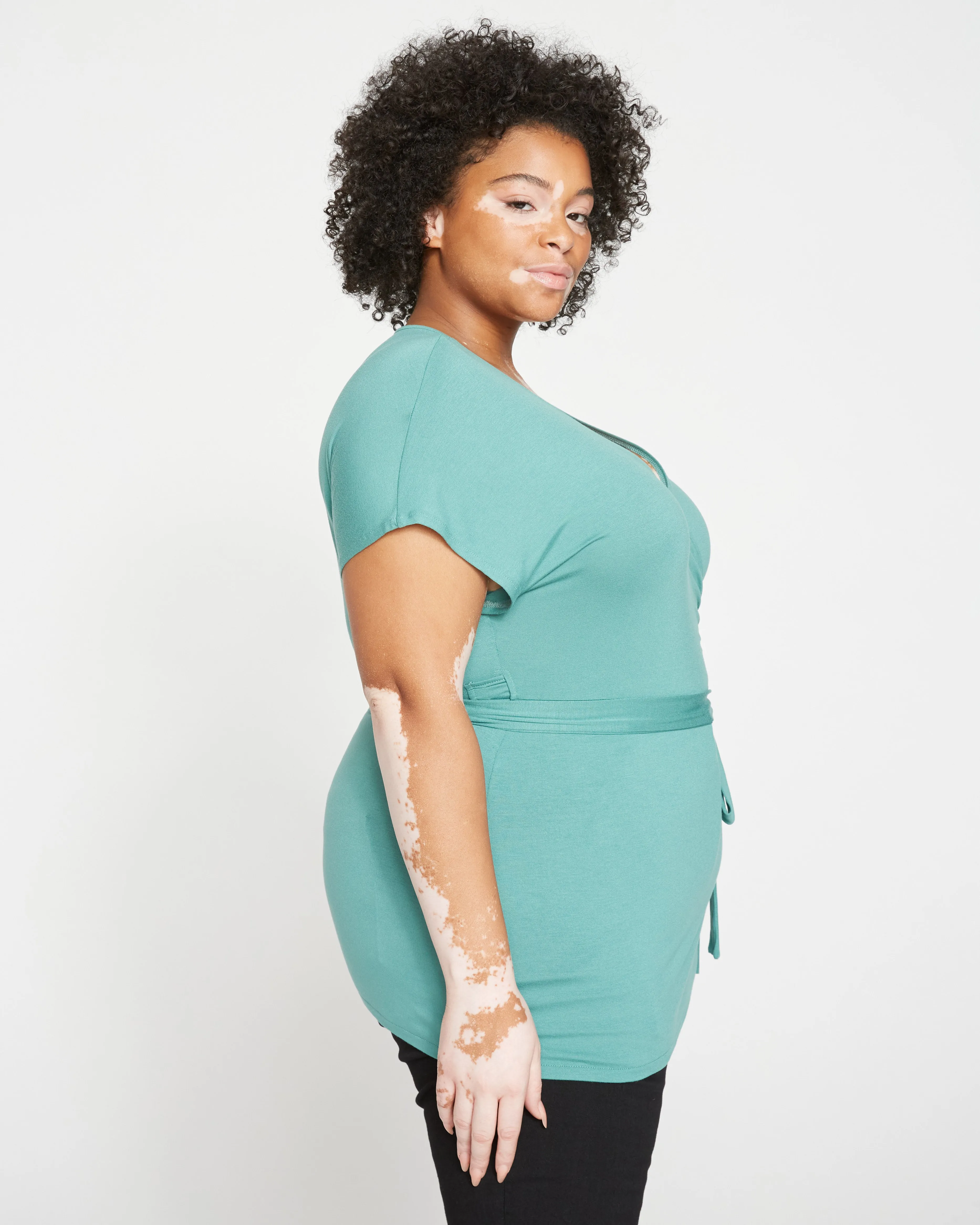 Fine Jersey Wrap Top - Mint sold by Universal Standard product image thumbnail 4