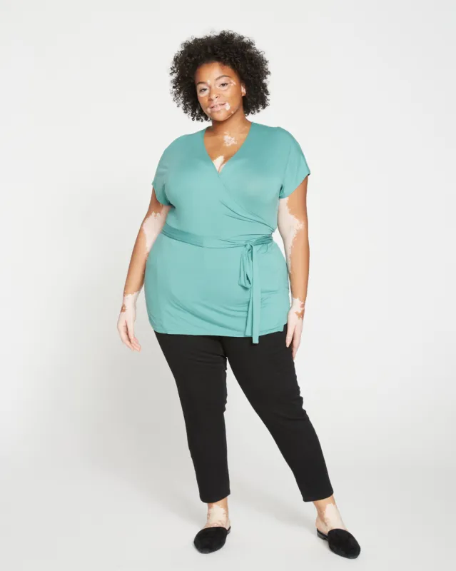 Fine Jersey Wrap Top - Mint sold by Universal Standard