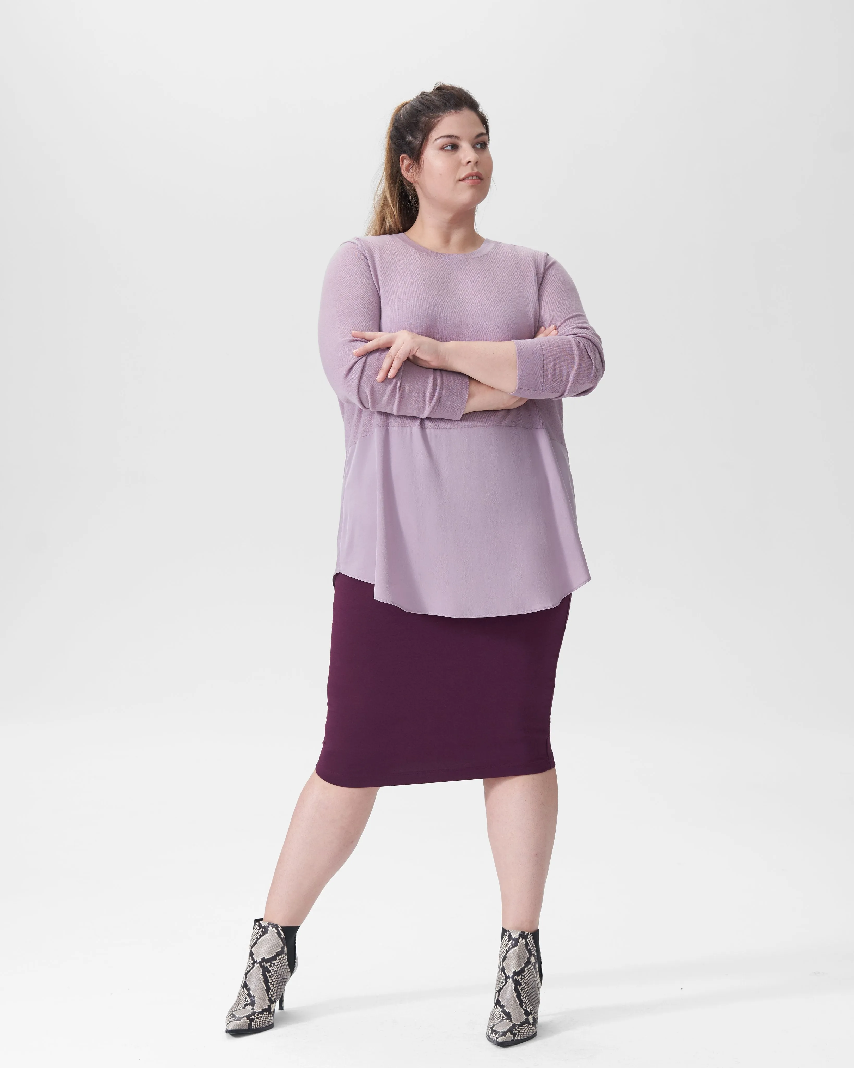 Dalia Mixed Media Sweater - Orchid sold by Universal Standard product image thumbnail 5