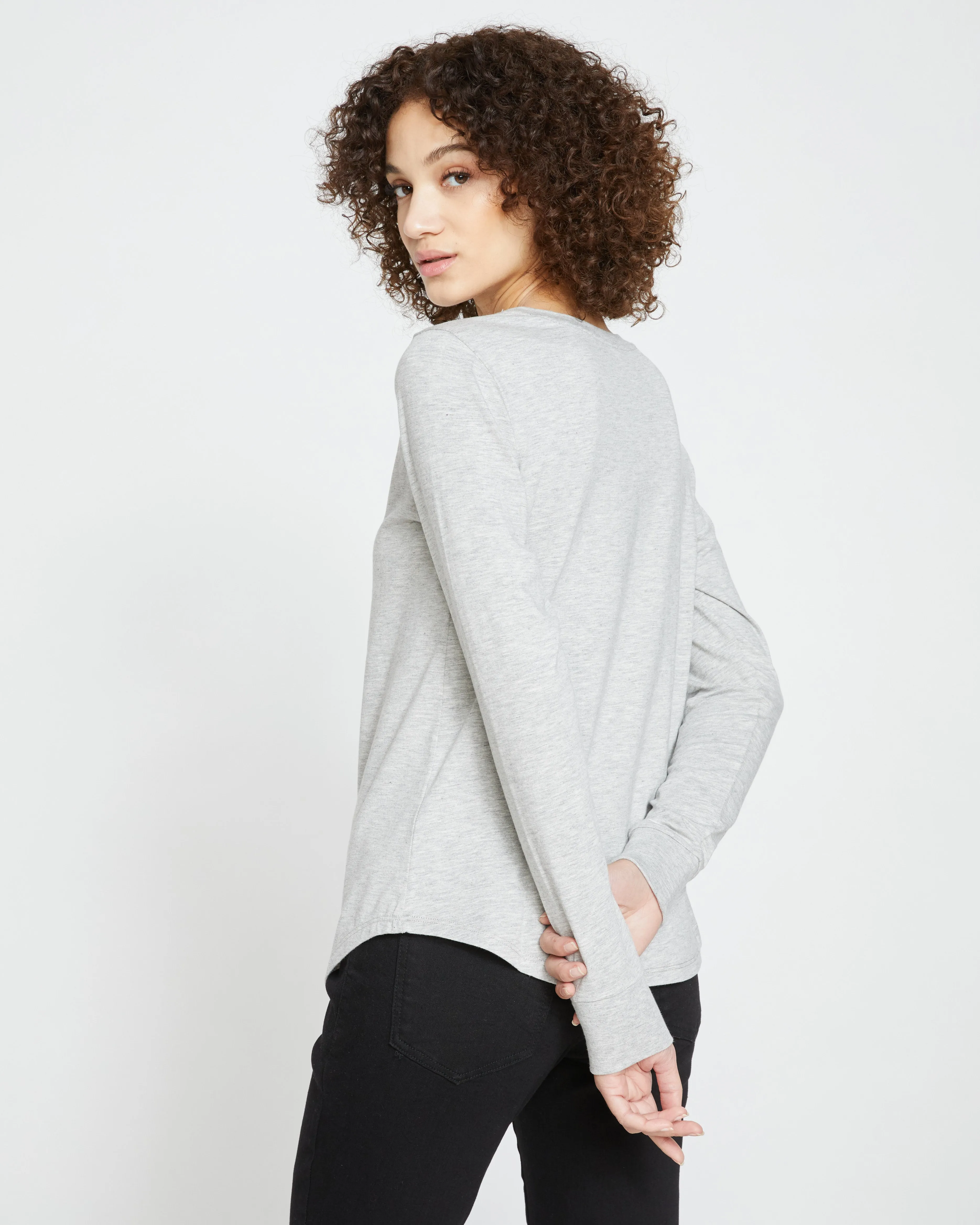 Long Sleeve Tee Rex - Heather Grey sold by Universal Standard product image thumbnail 4