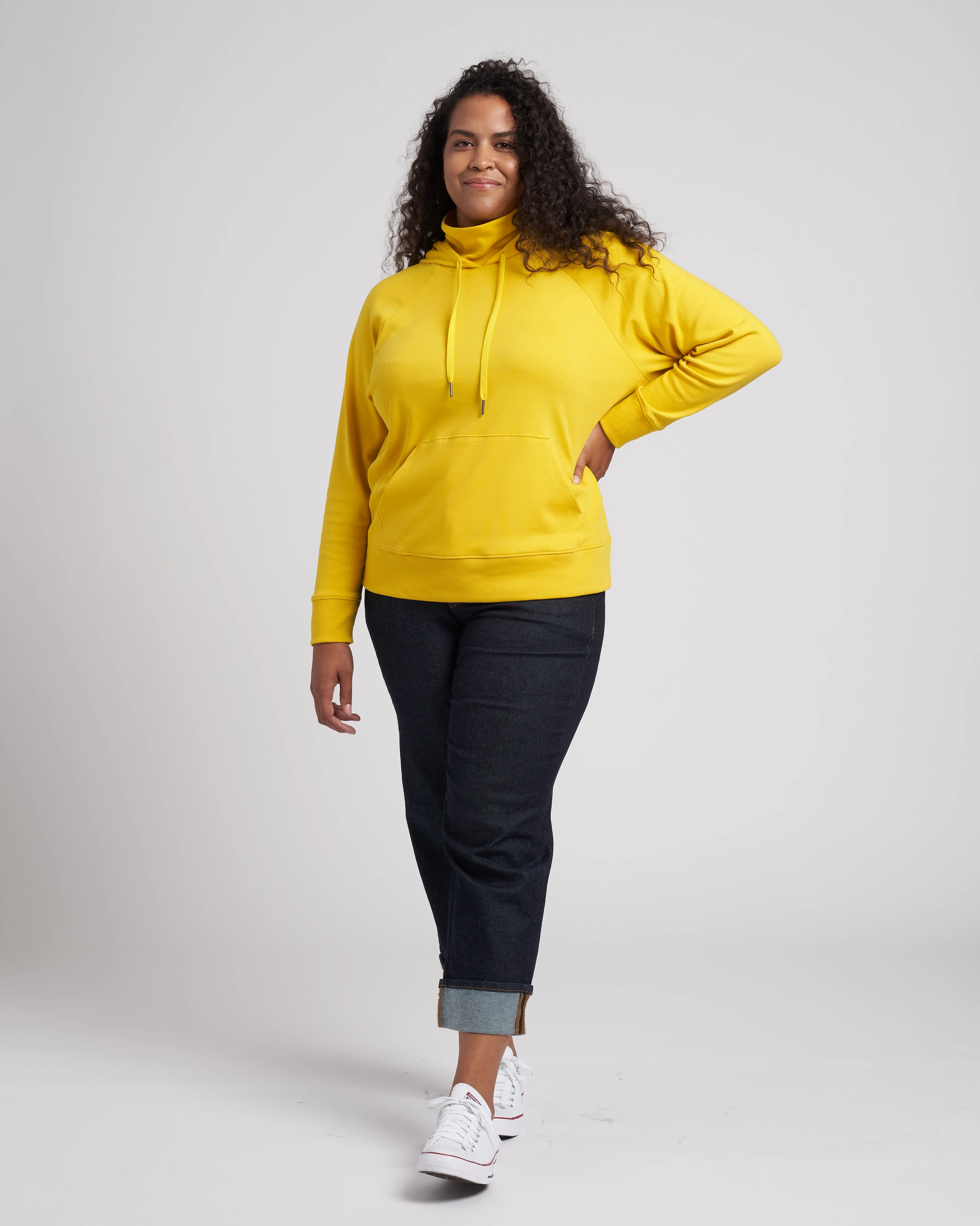 Fallon Funnel Neck Hoodie - Lemon sold by Universal Standard