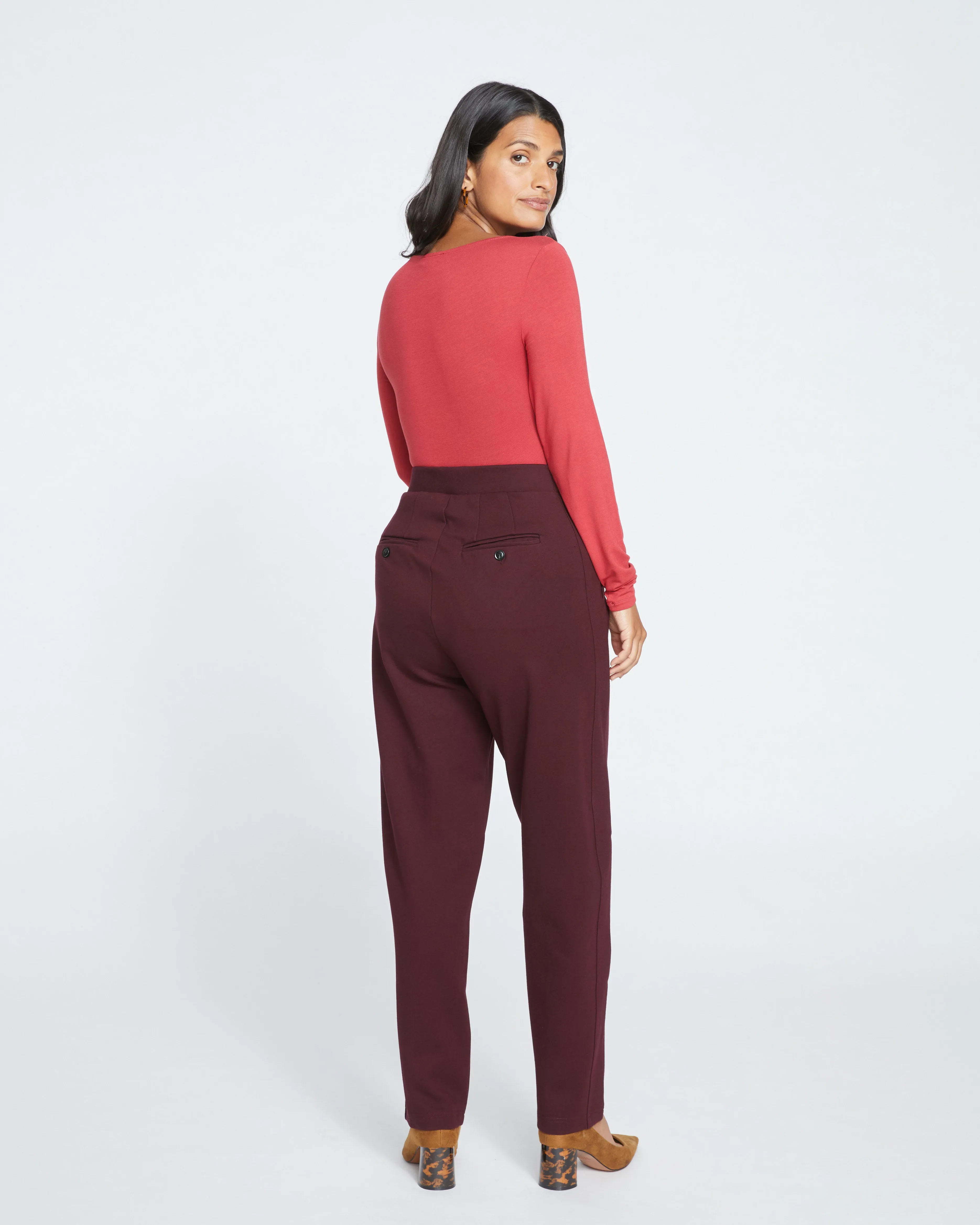 Audrey Tailored Ponte Pants - Black Cherry sold by Universal Standard product image thumbnail 4