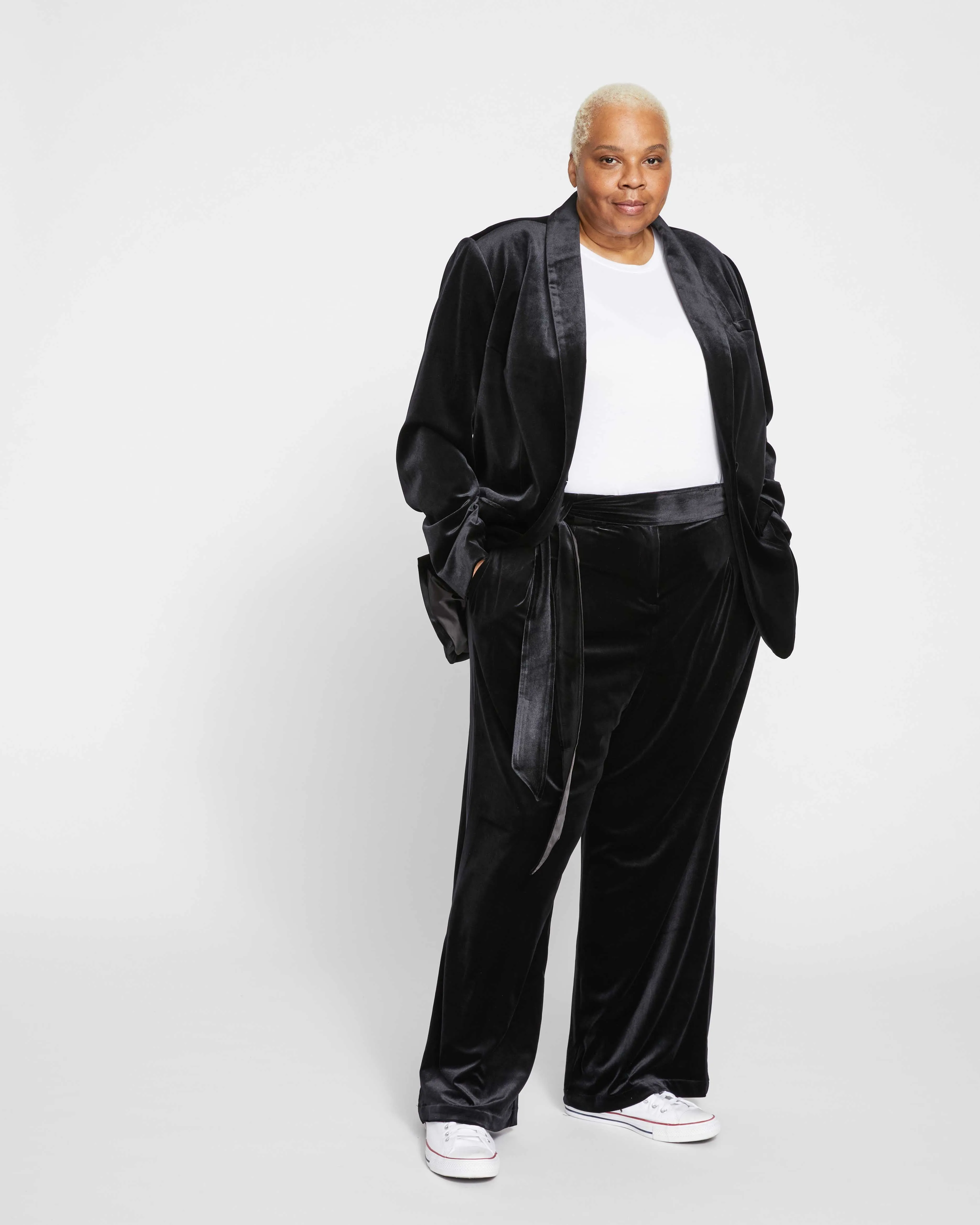 Luxe Velvet Blazer - Black sold by Universal Standard product image thumbnail 2