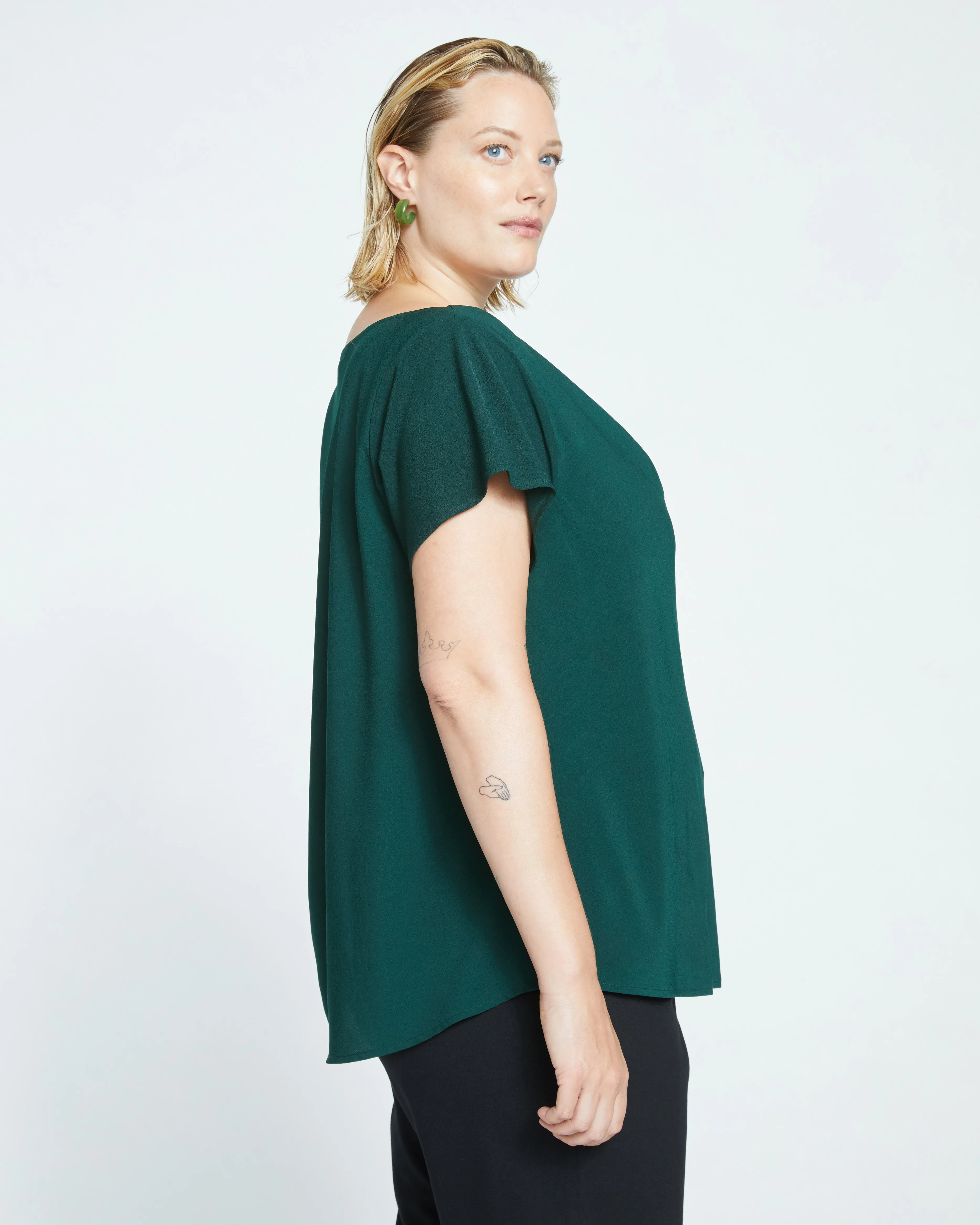 Better-Than-Silk Shell Top - Forest Green sold by Universal Standard product image thumbnail 3