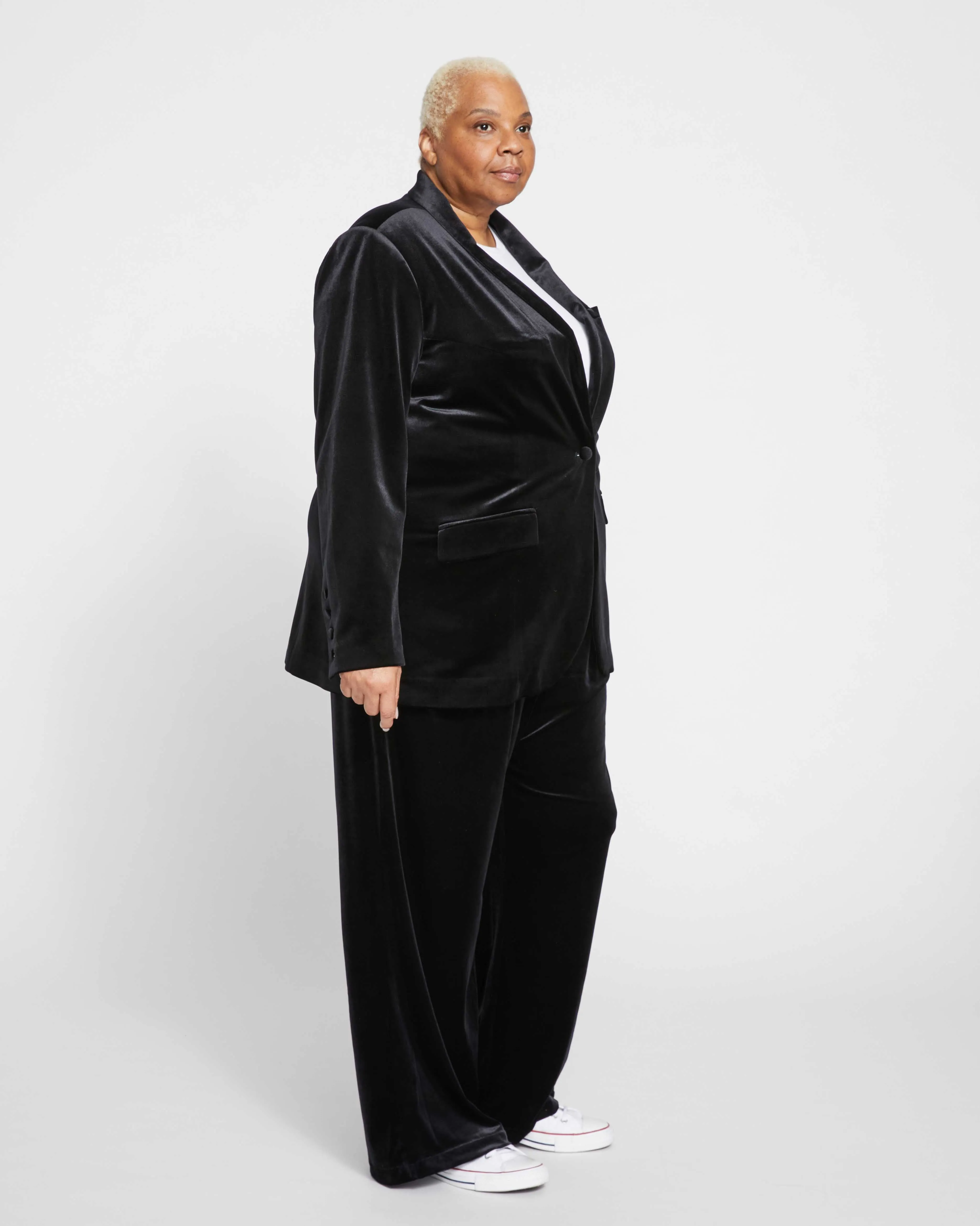 Luxe Velvet Blazer - Black sold by Universal Standard product image thumbnail 3