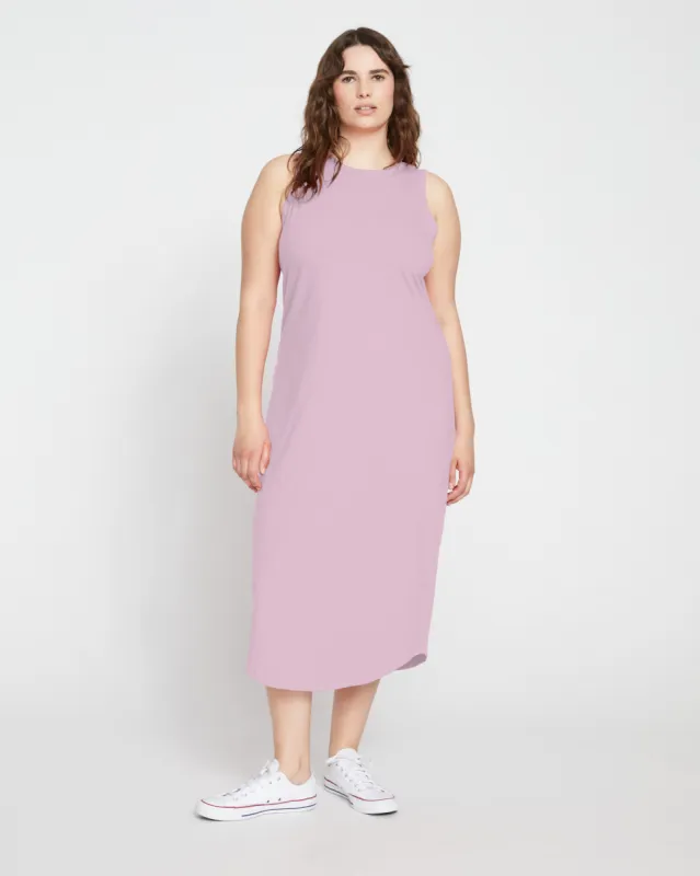 Cai High Neck Tank Dress - Lilac sold by Universal Standard