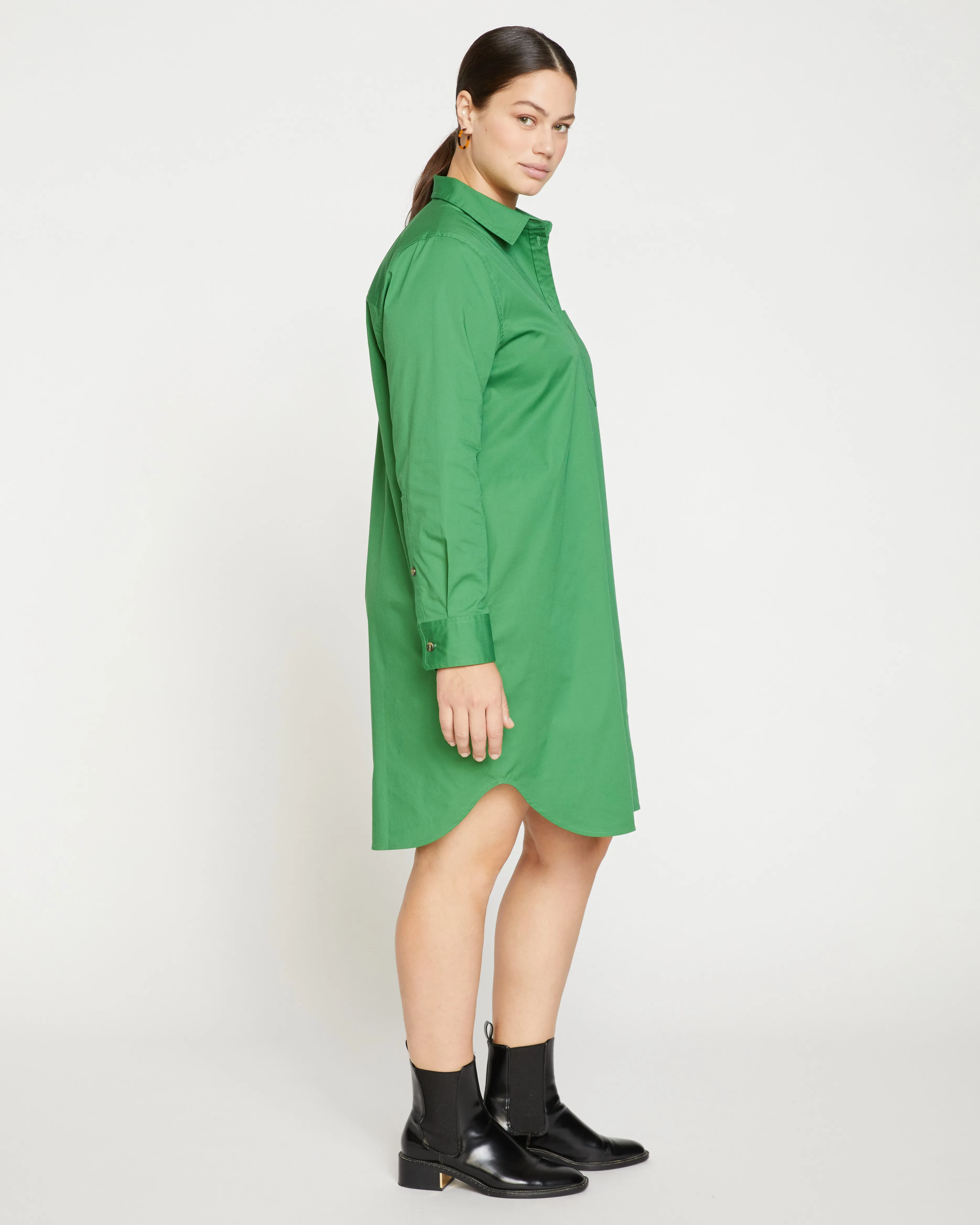 Petite Odeon Stretch Poplin Shirtdress - Spearmint Candy sold by Universal Standard product image thumbnail 3