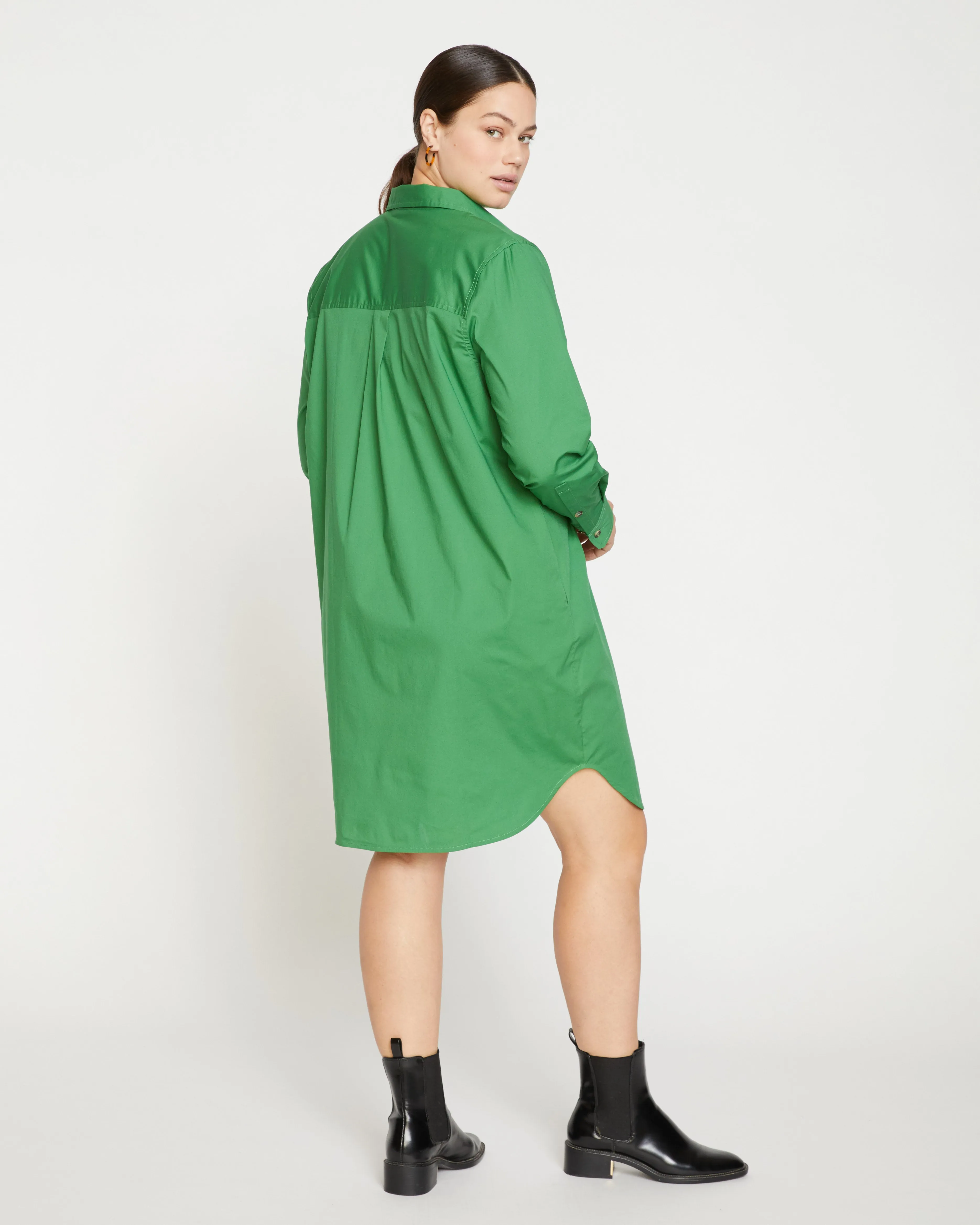 Petite Odeon Stretch Poplin Shirtdress - Spearmint Candy sold by Universal Standard product image thumbnail 4