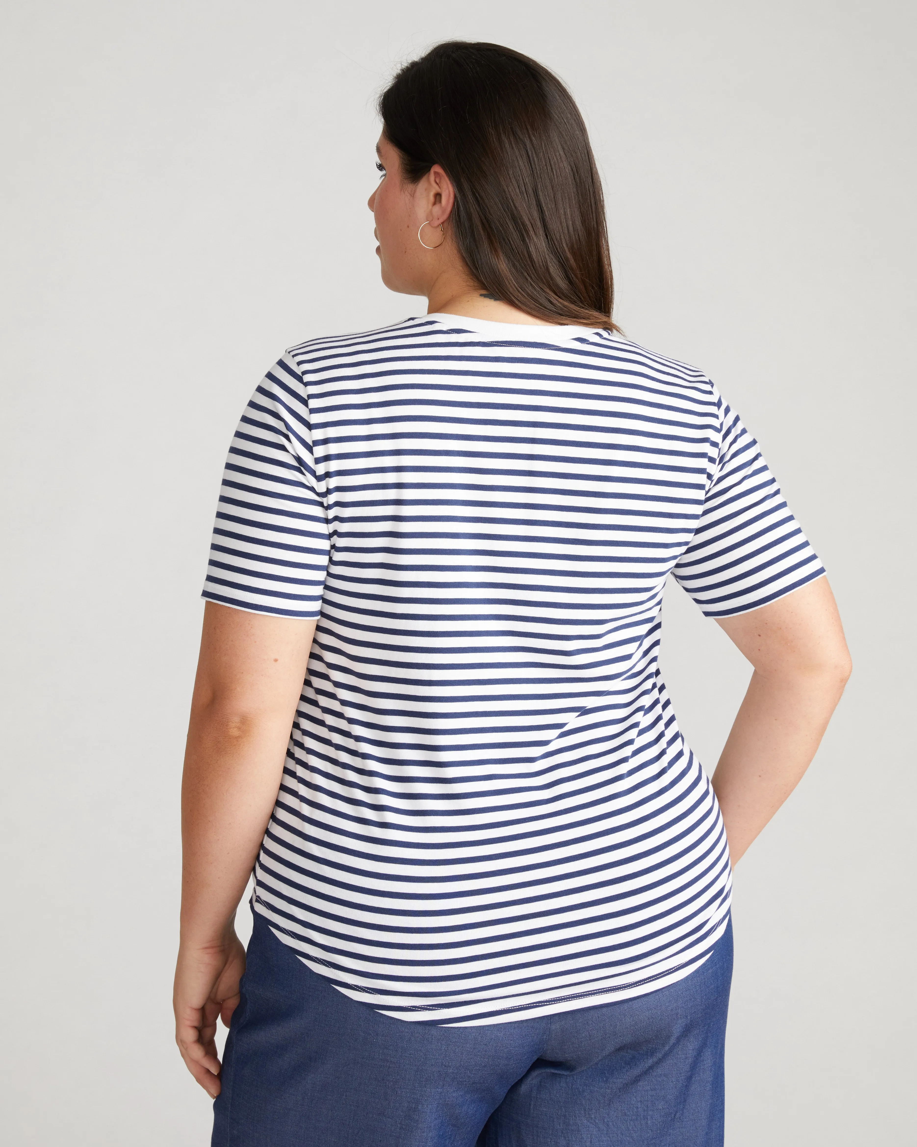 V Rex - White/Cenote Stripe sold by Universal Standard product image thumbnail 3