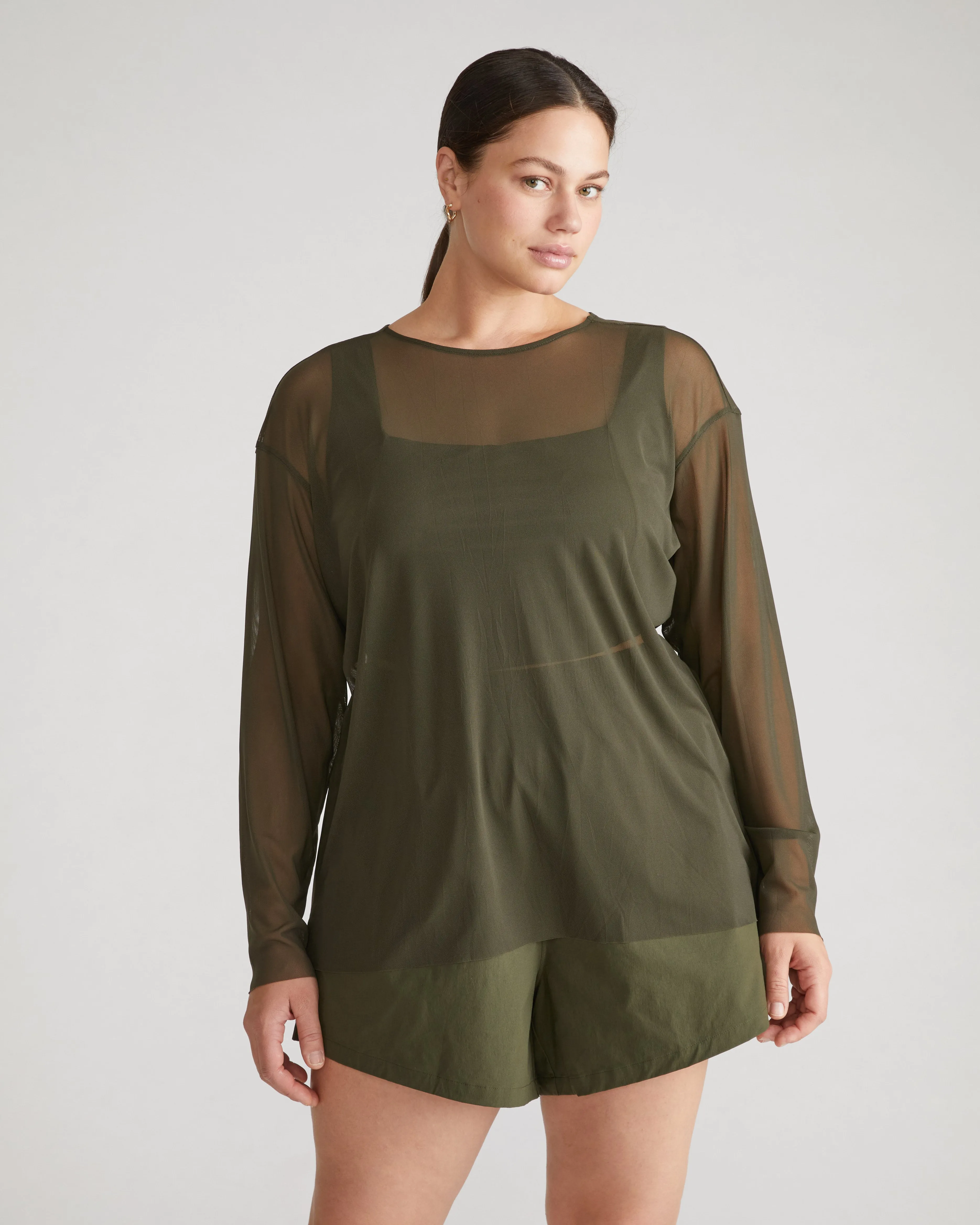 Thames Fog Top - Nori sold by Universal Standard