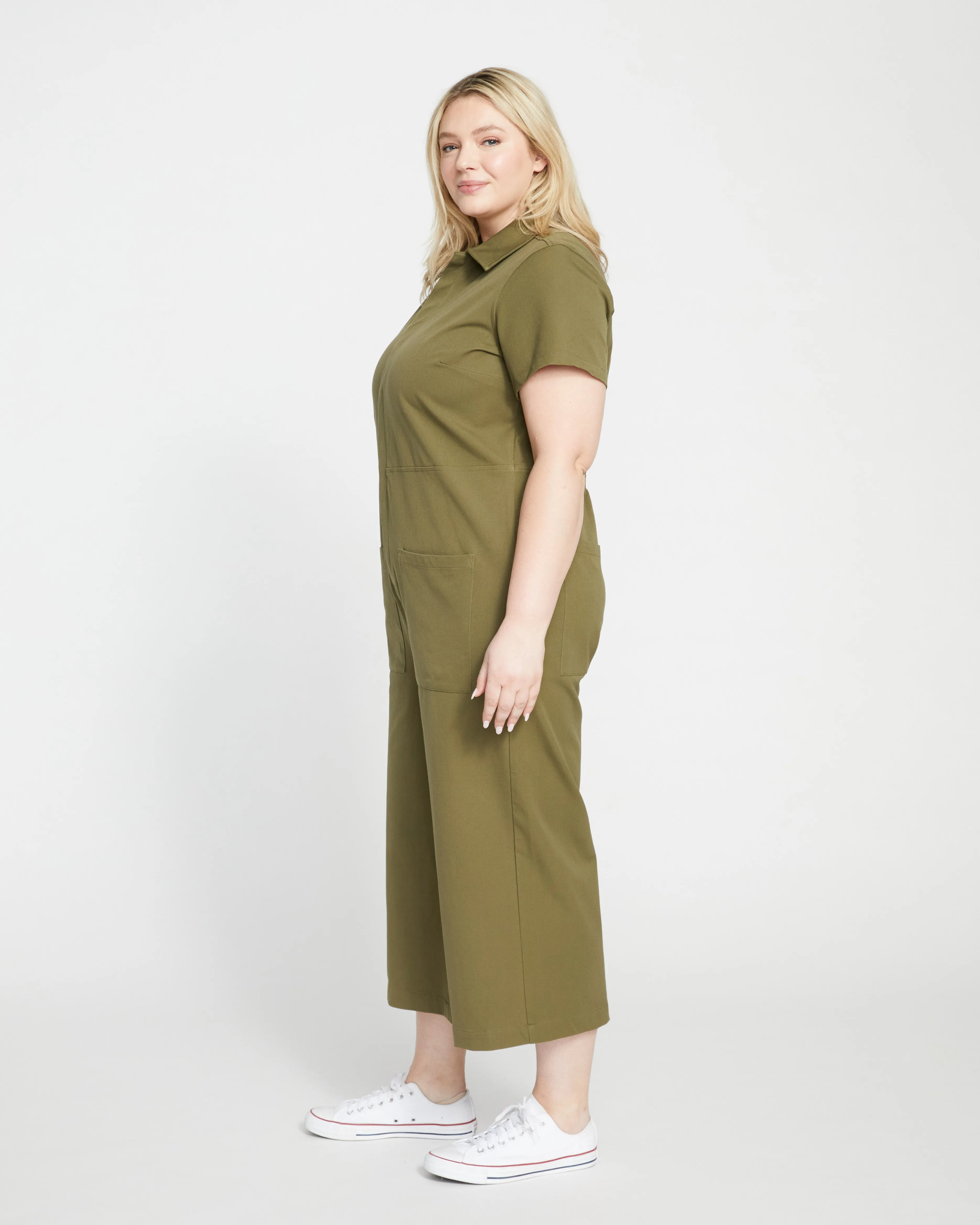 Kate Stretch Cotton Twill Jumpsuit - Ivy sold by Universal Standard product image thumbnail 3