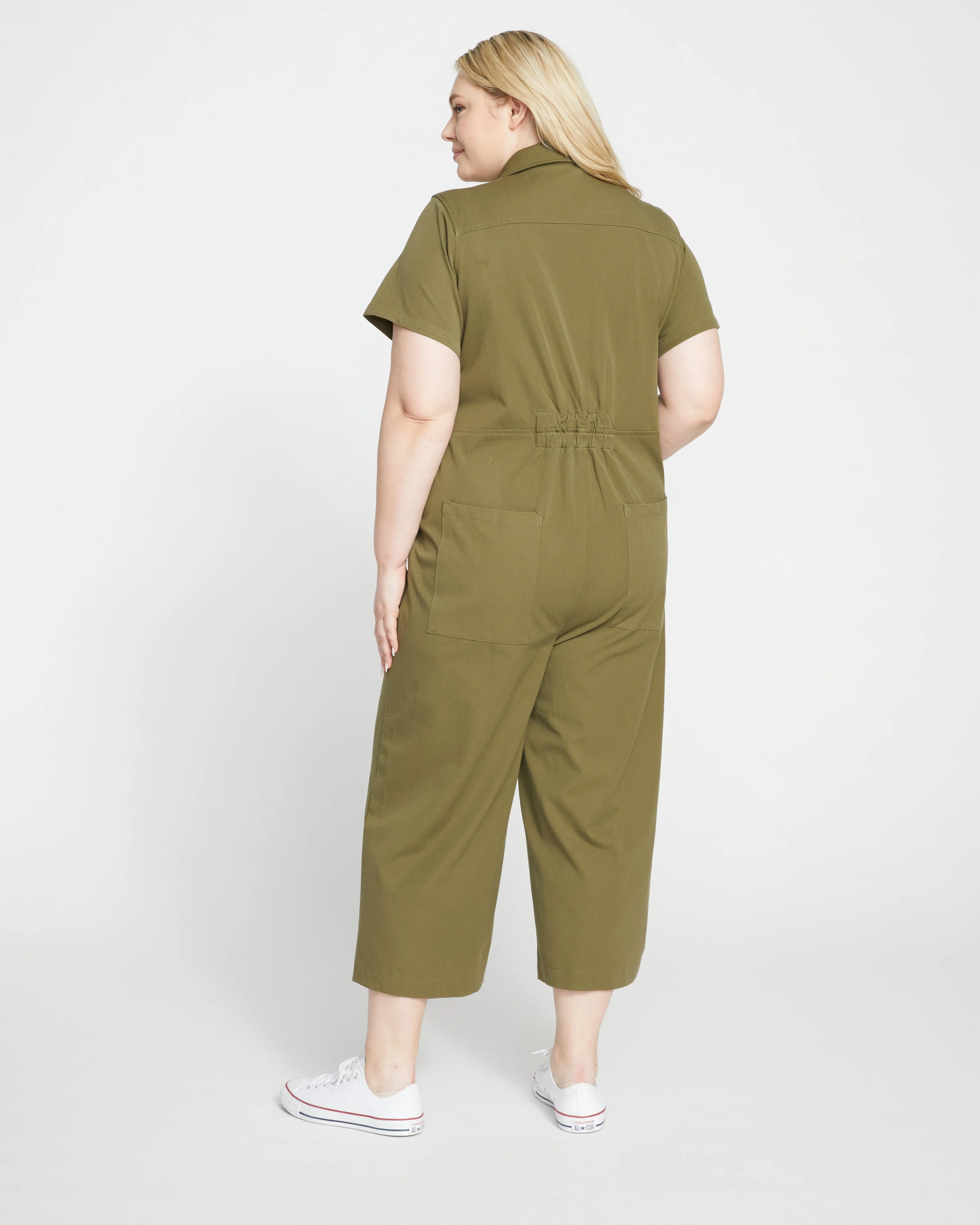 Kate Stretch Cotton Twill Jumpsuit - Ivy sold by Universal Standard product image thumbnail 4
