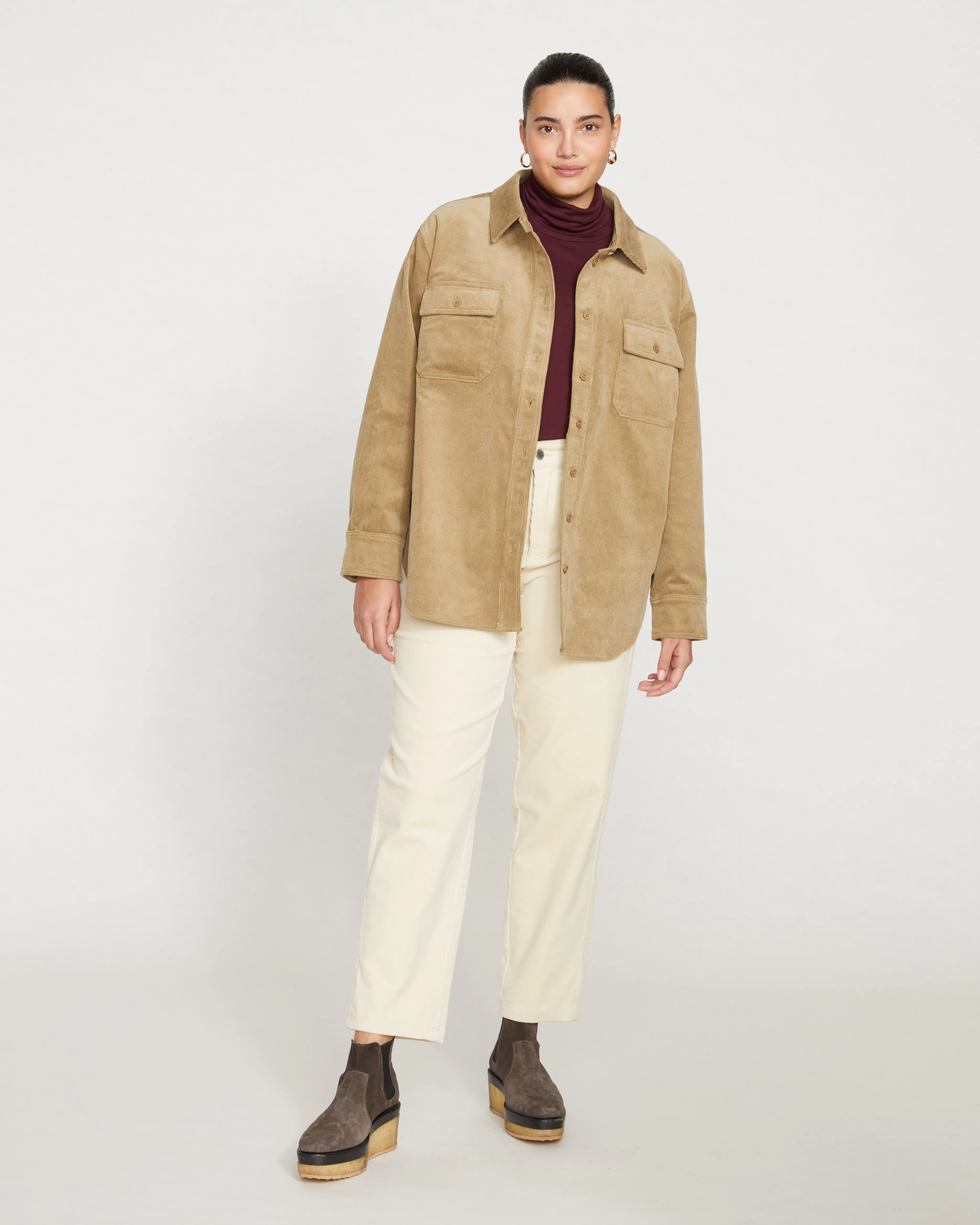 Corduroy Greenwich Jacket - Khaki sold by Universal Standard product image thumbnail 2