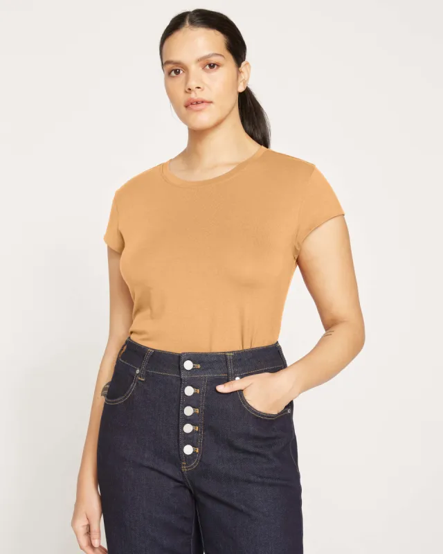 Ashley Cap Sleeve Tee - Caramel sold by Universal Standard
