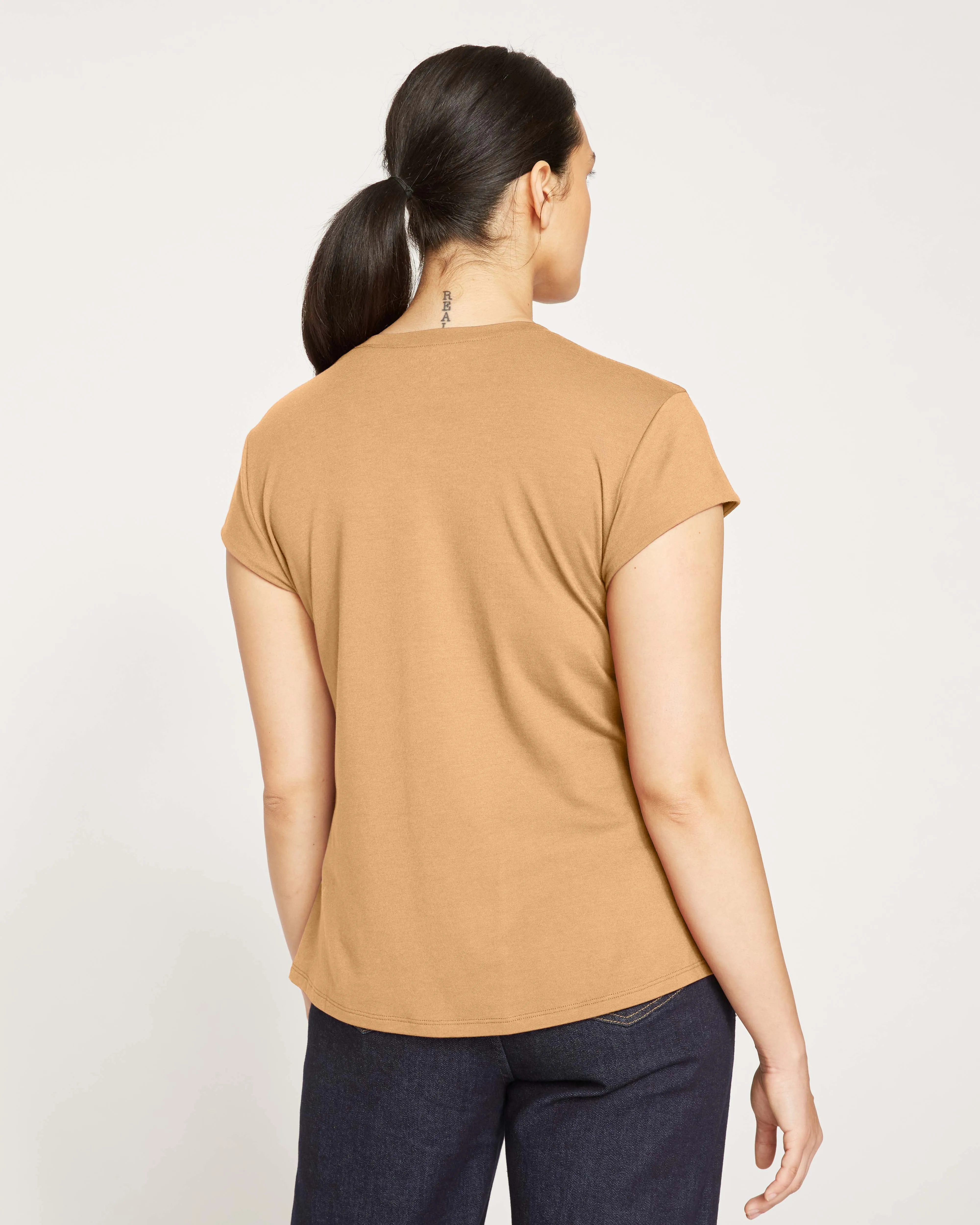 Ashley Cap Sleeve Tee - Caramel sold by Universal Standard product image thumbnail 5