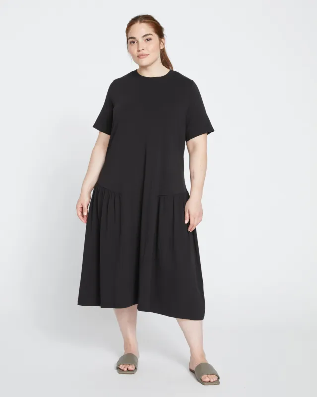 Sunday Garden T-Shirt Dress - Black sold by Universal Standard