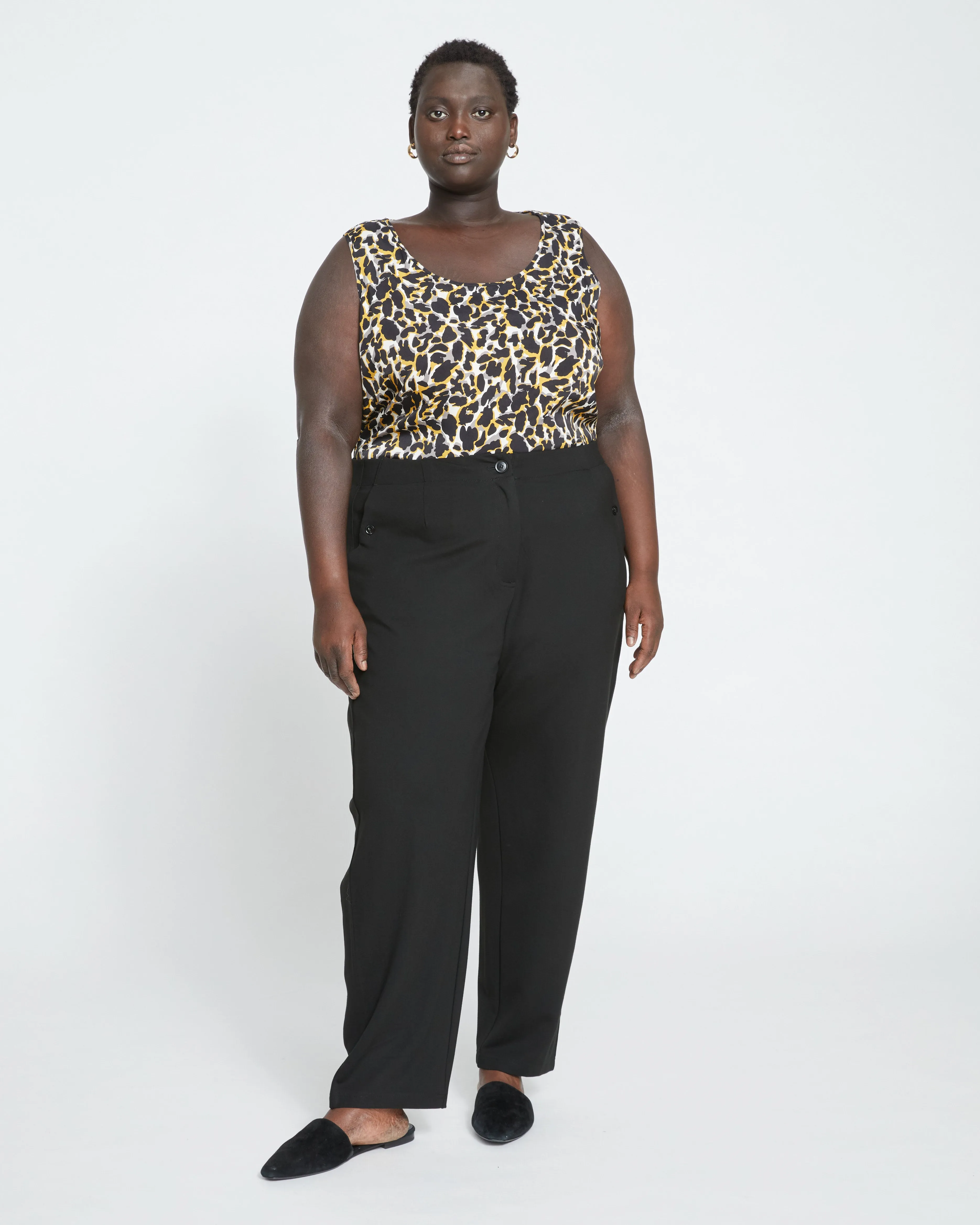 Audrey Tailored Ponte Pants - Black sold by Universal Standard