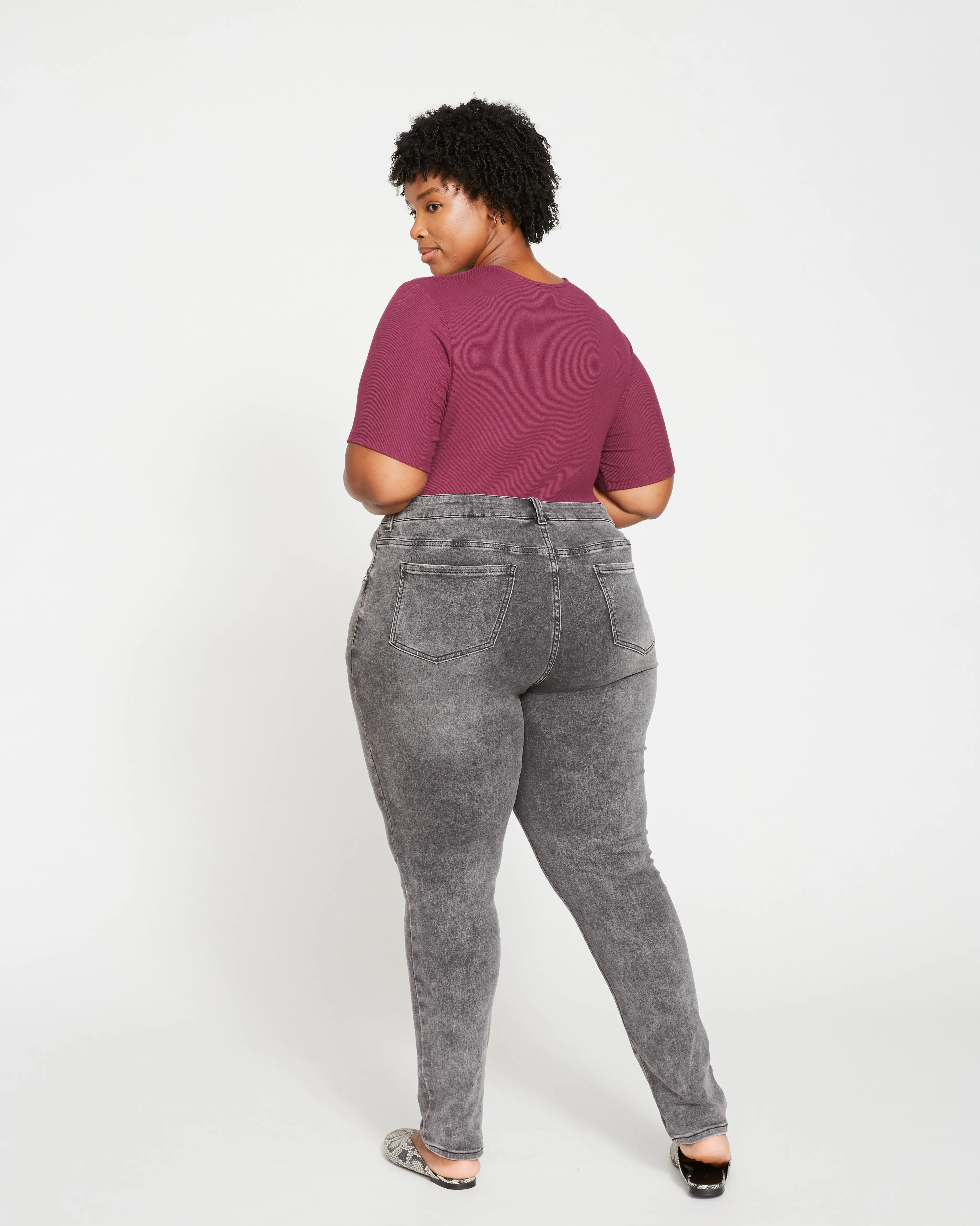 Seine High Rise Skinny Jeans 32 Inch - Distressed Black sold by Universal Standard product image thumbnail 5