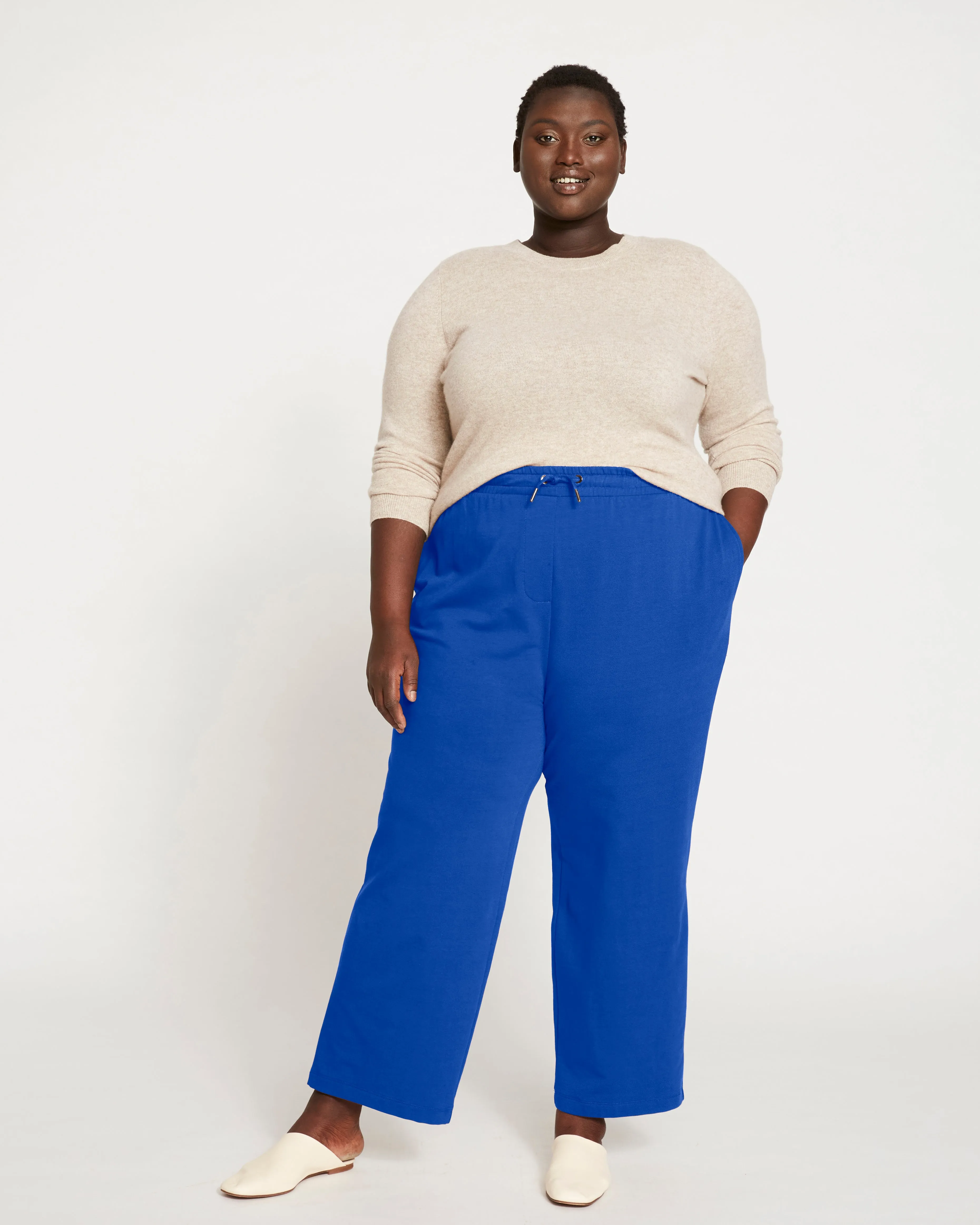 Classic Light Terry Sweatpants - Lapis sold by Universal Standard