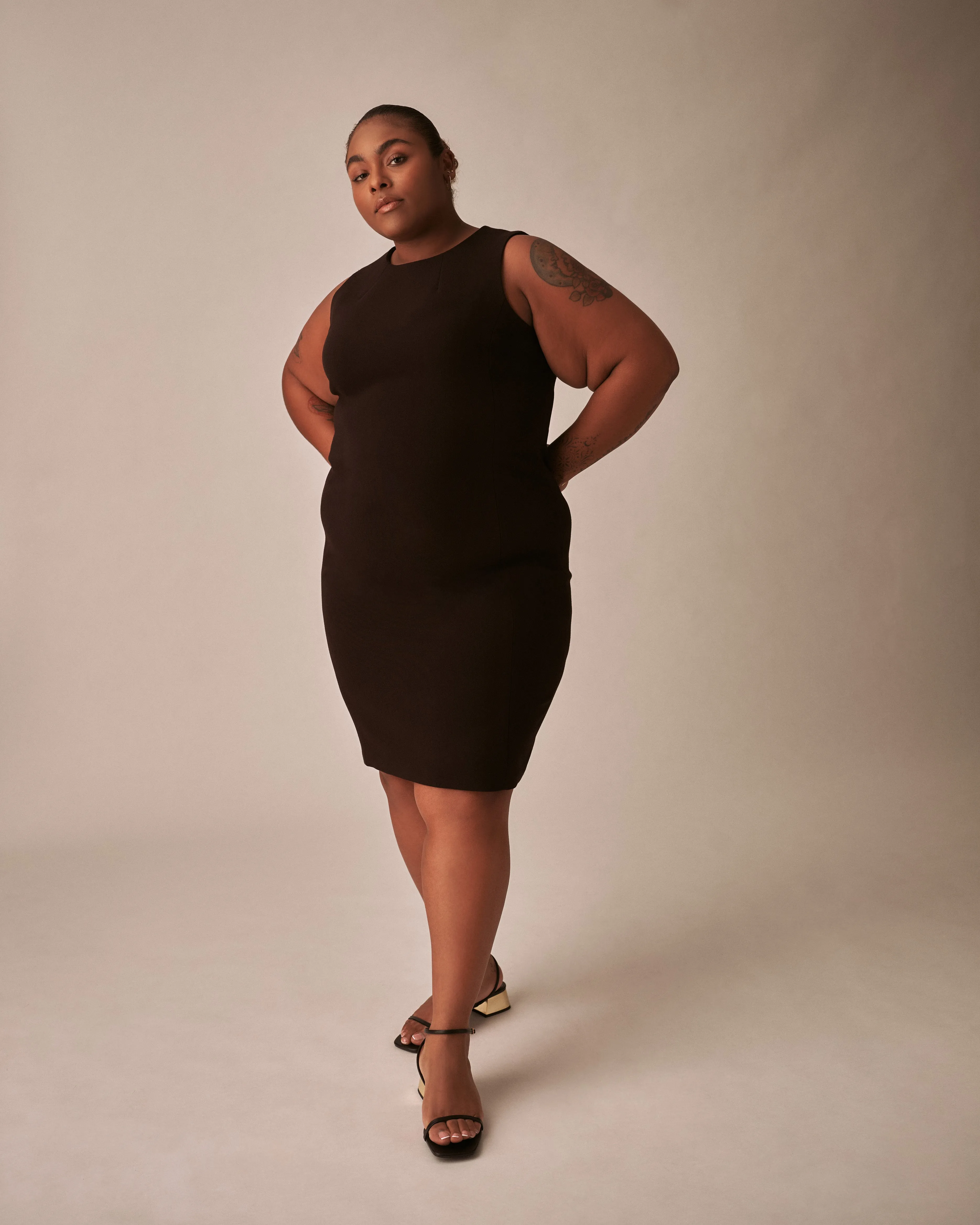 Henning x US Carlisle Crepe Dress - Black sold by Universal Standard