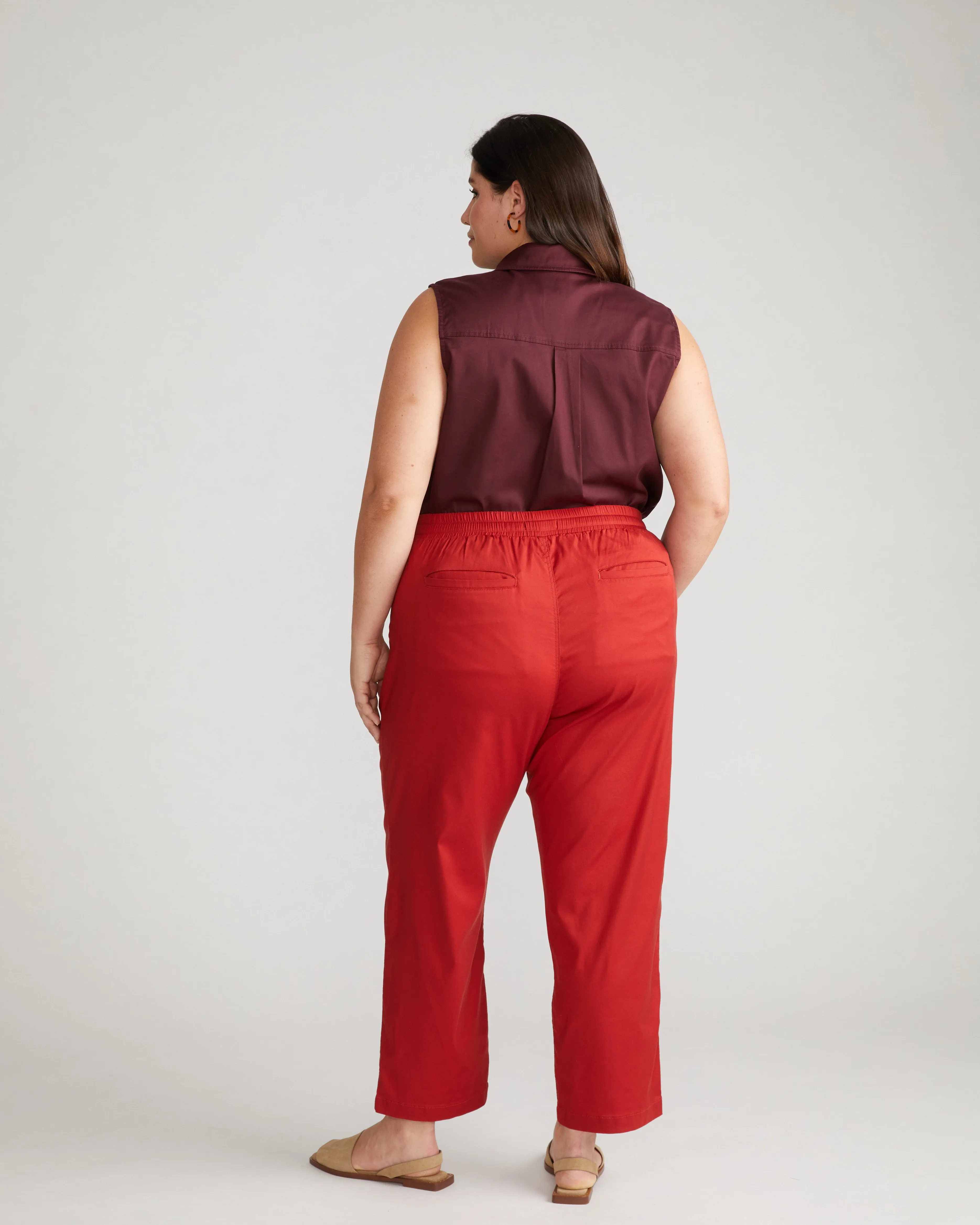 Perfect Tencel Chambray Off-Duty Pants - Pomodoro sold by Universal Standard product image thumbnail 3
