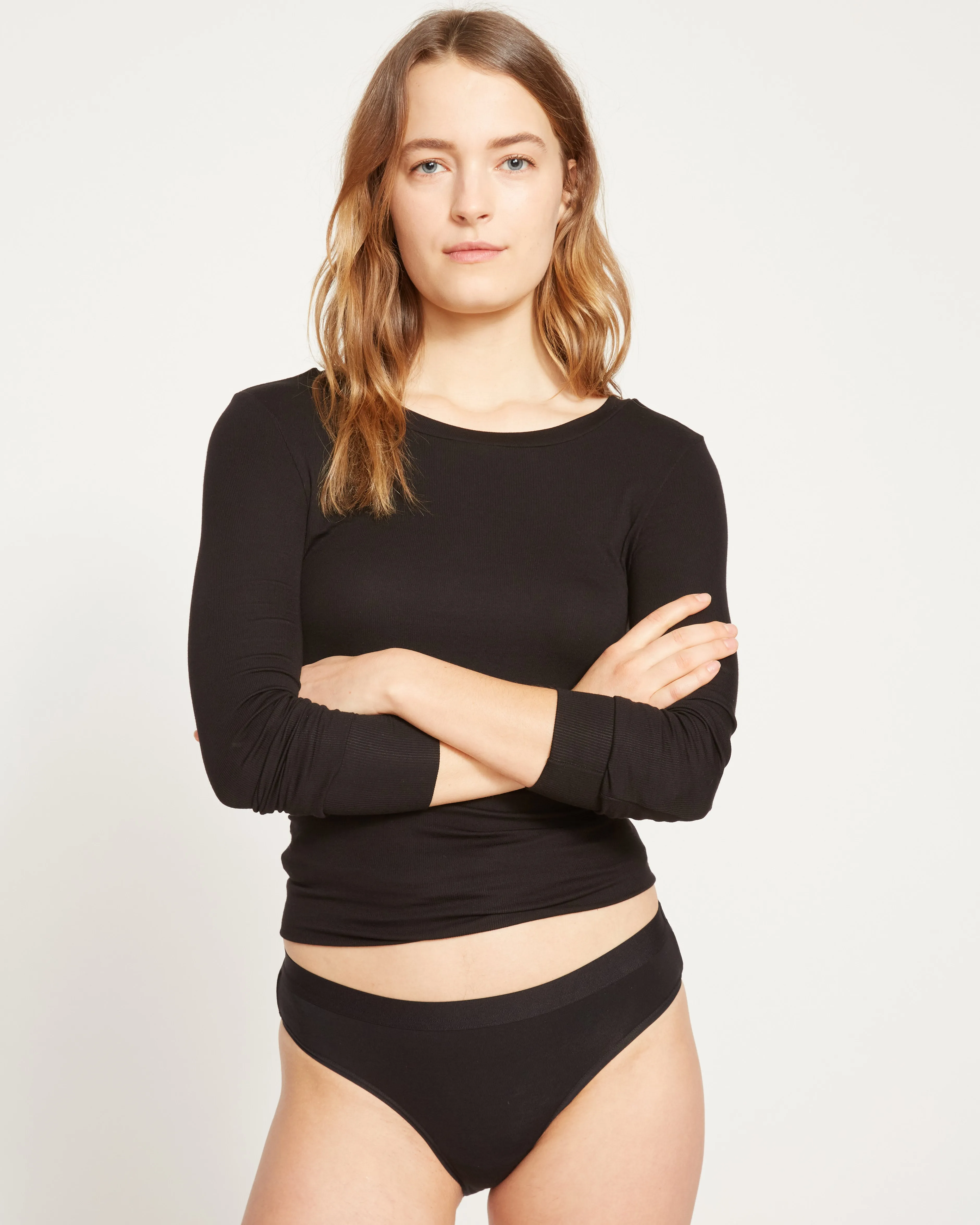 UltimateS Mid Rise Bikini - Black sold by Universal Standard