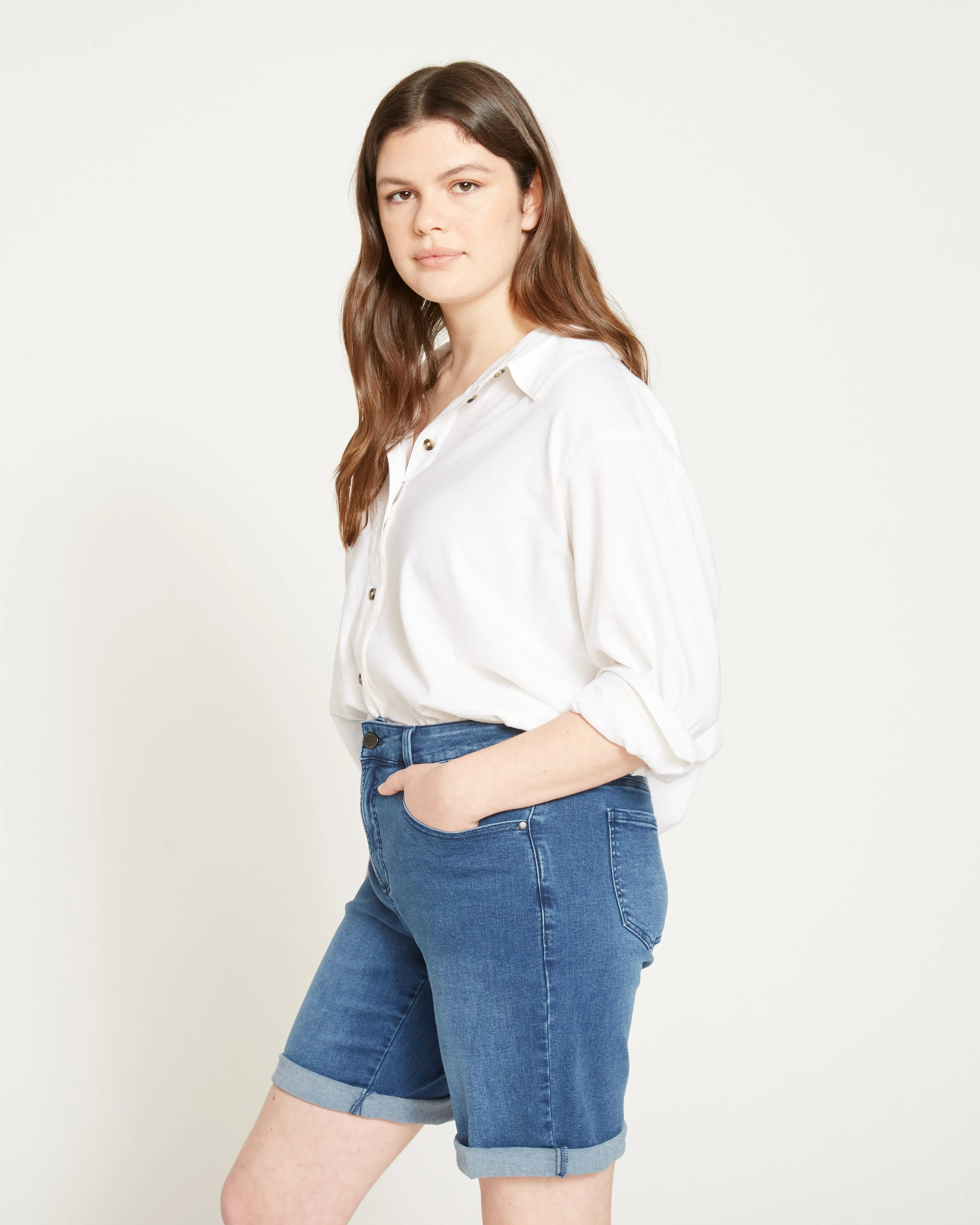 Bae Denim Shorts - True Blue sold by Universal Standard product image thumbnail 4