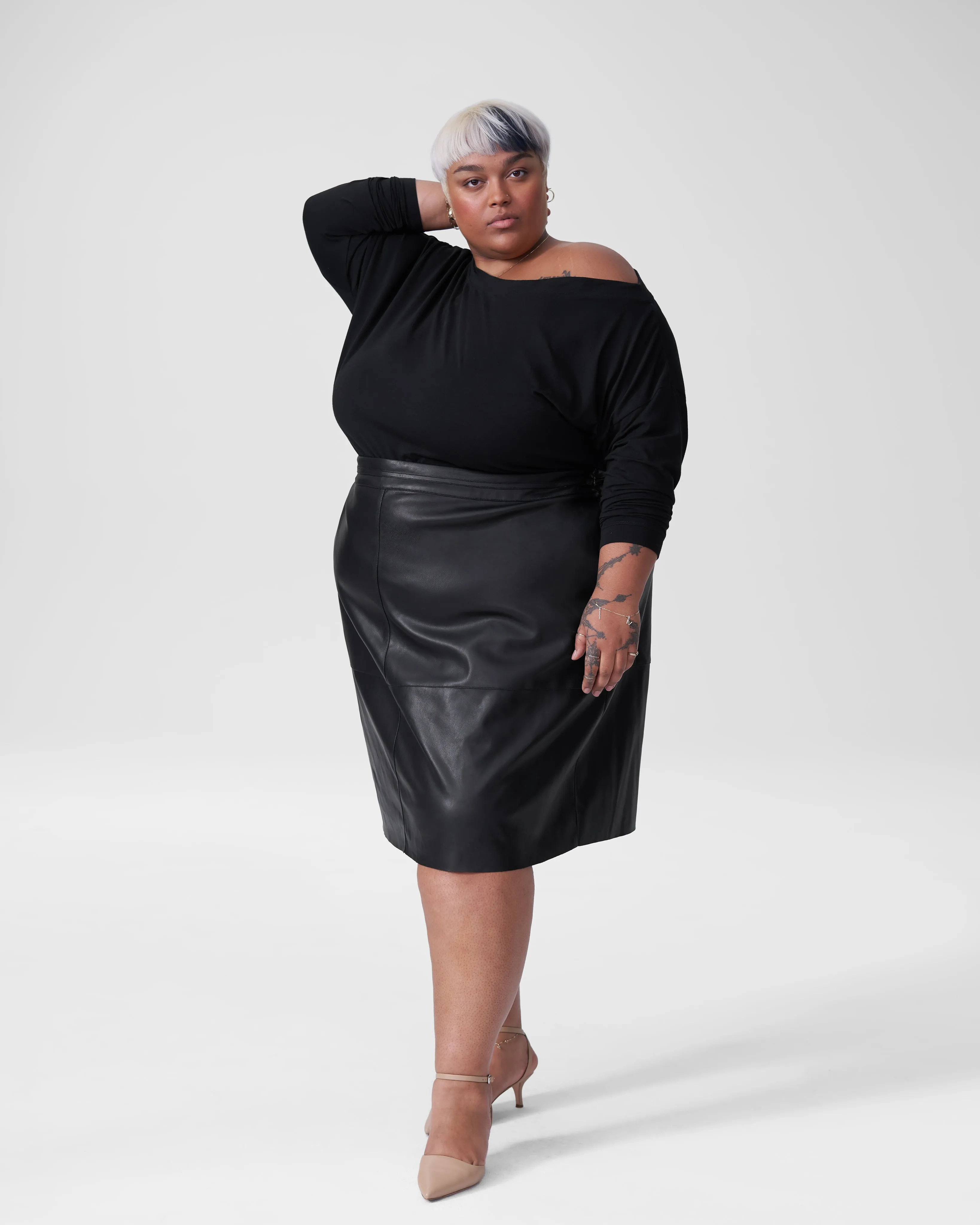 Taylor Vegan Leather Skirt - Black sold by Universal Standard product image thumbnail 4