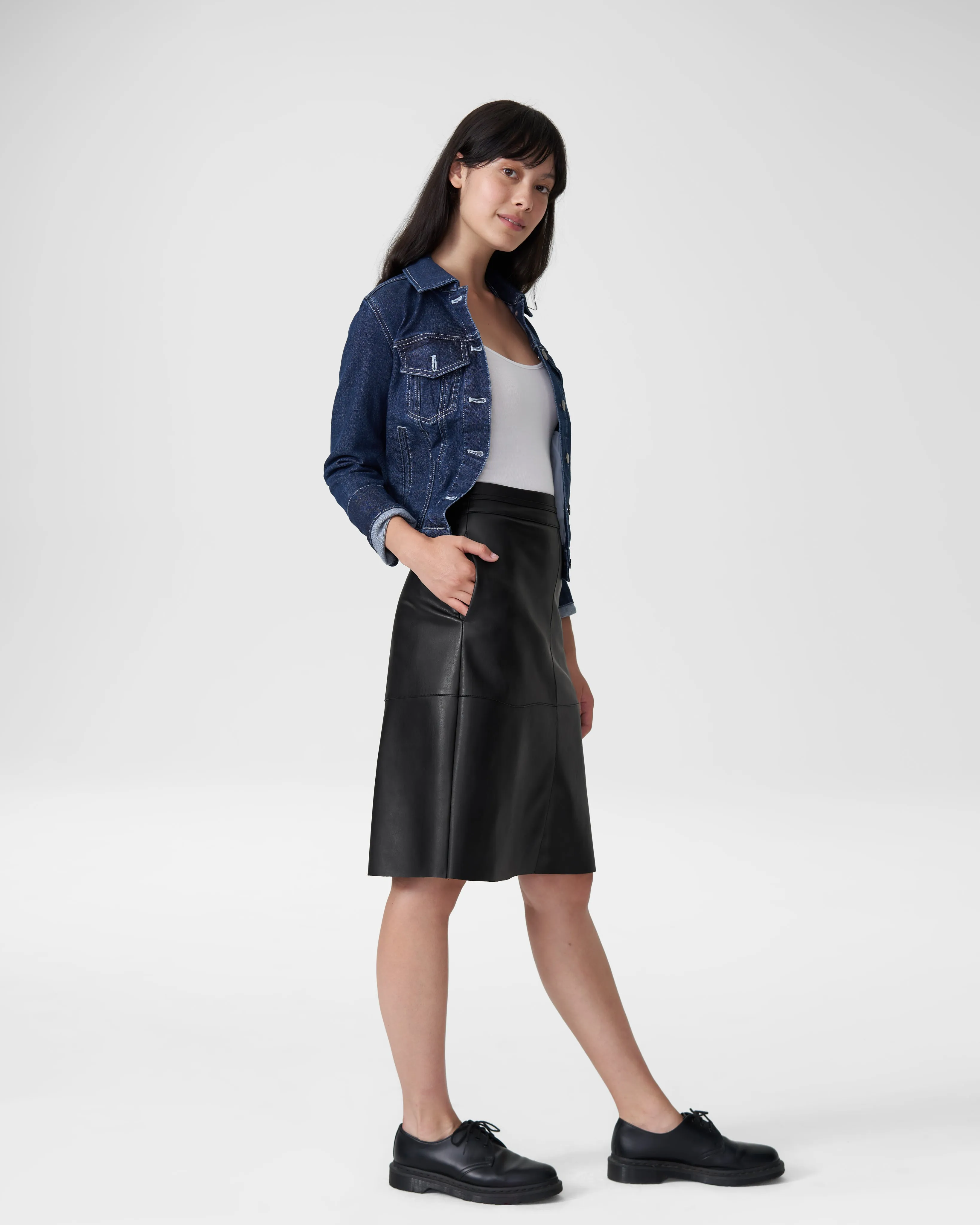 Taylor Vegan Leather Skirt - Black sold by Universal Standard product image thumbnail 3