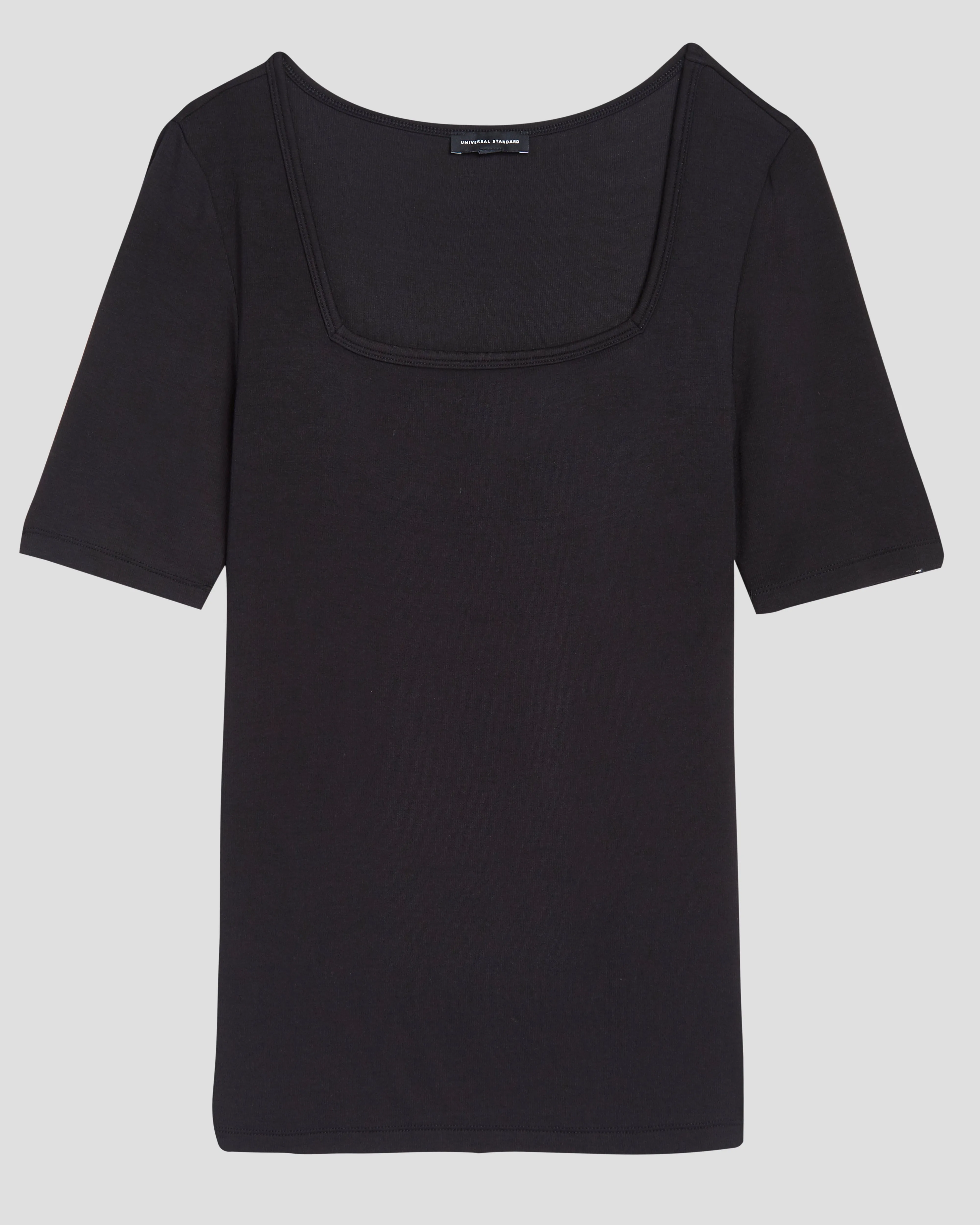 Foundation Short Sleeve Square Neck Tee - Black sold by Universal Standard product image thumbnail 2