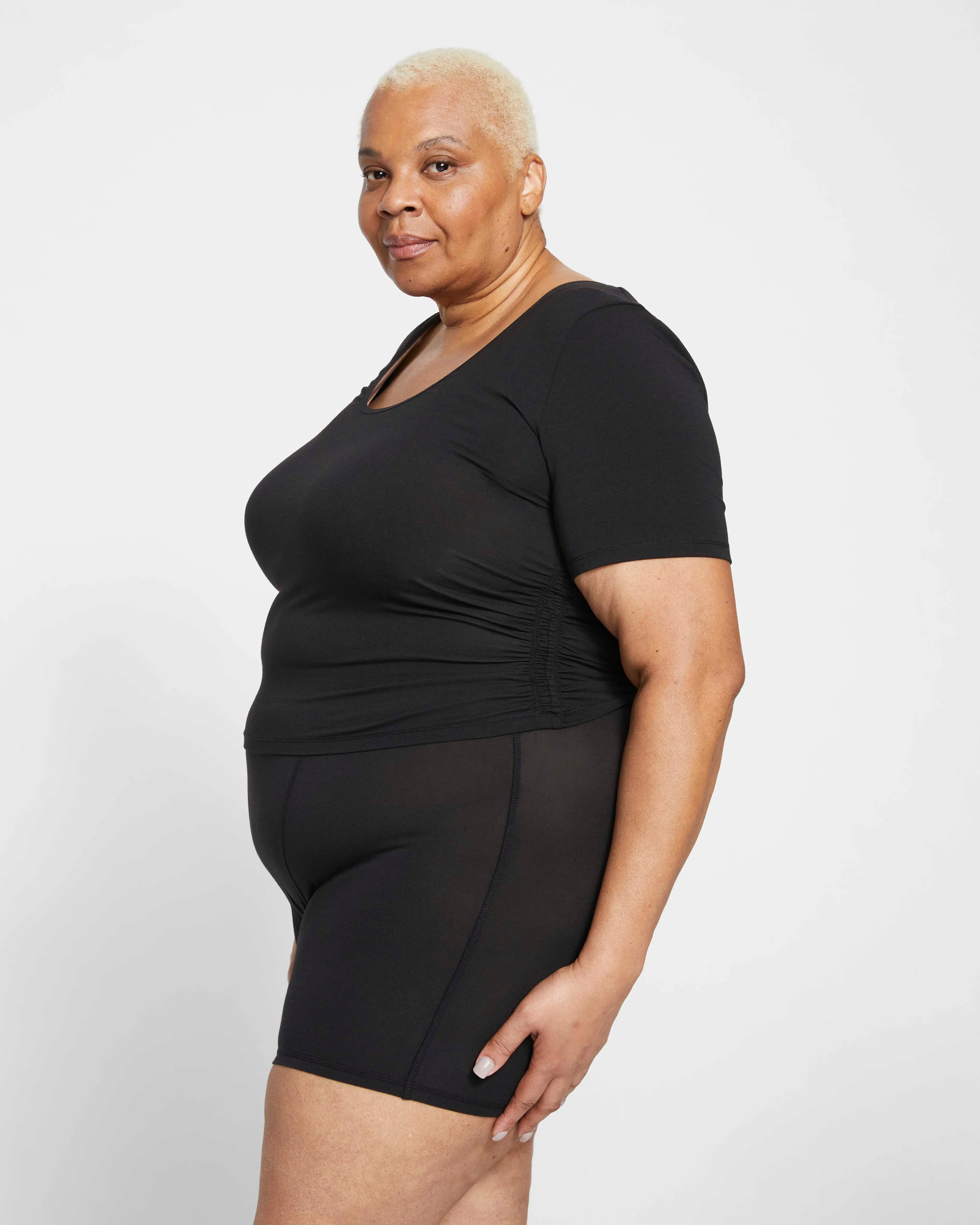 UltimateS Ruched Tee - Black sold by Universal Standard product image thumbnail 2