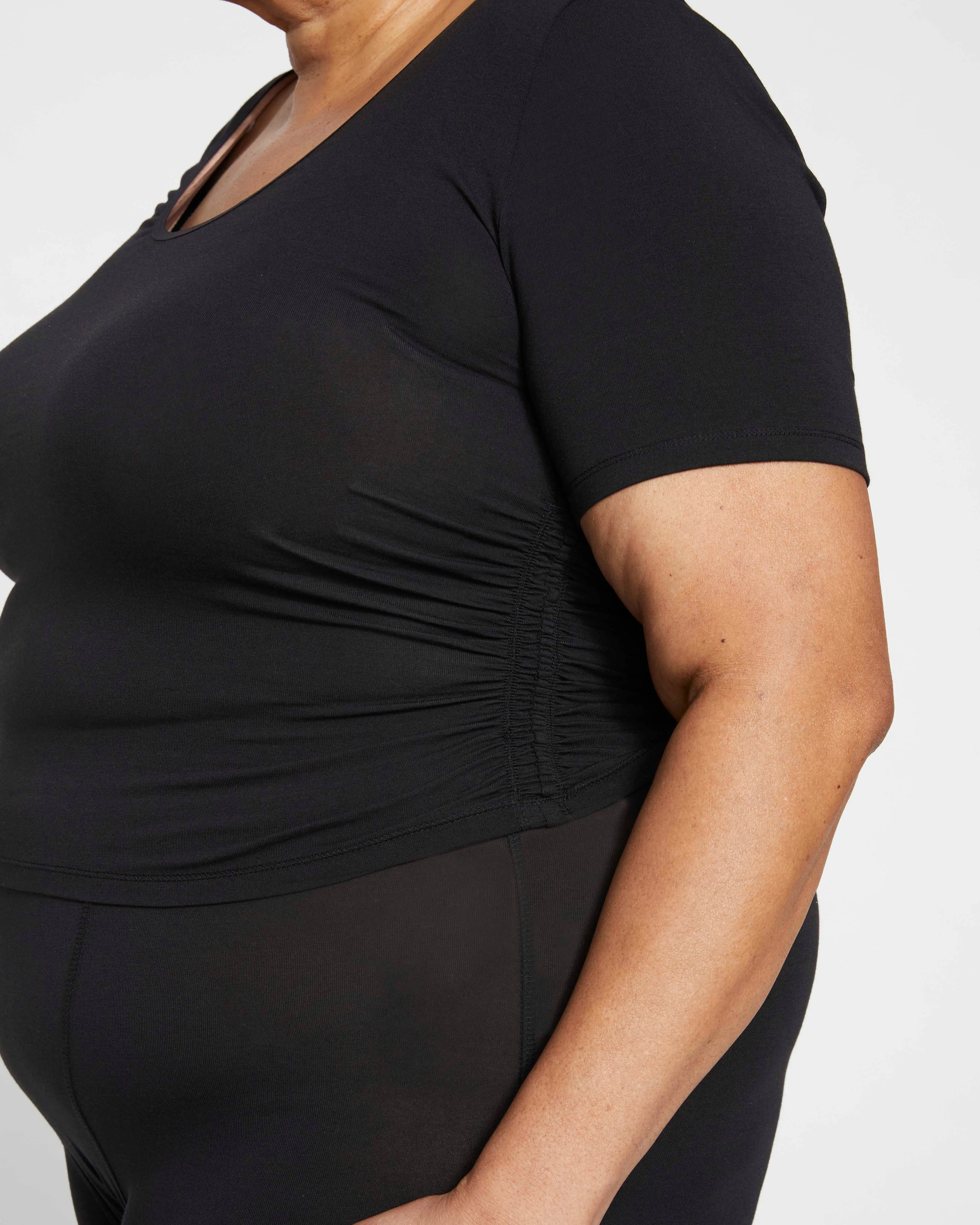 UltimateS Ruched Tee - Black sold by Universal Standard product image thumbnail 3