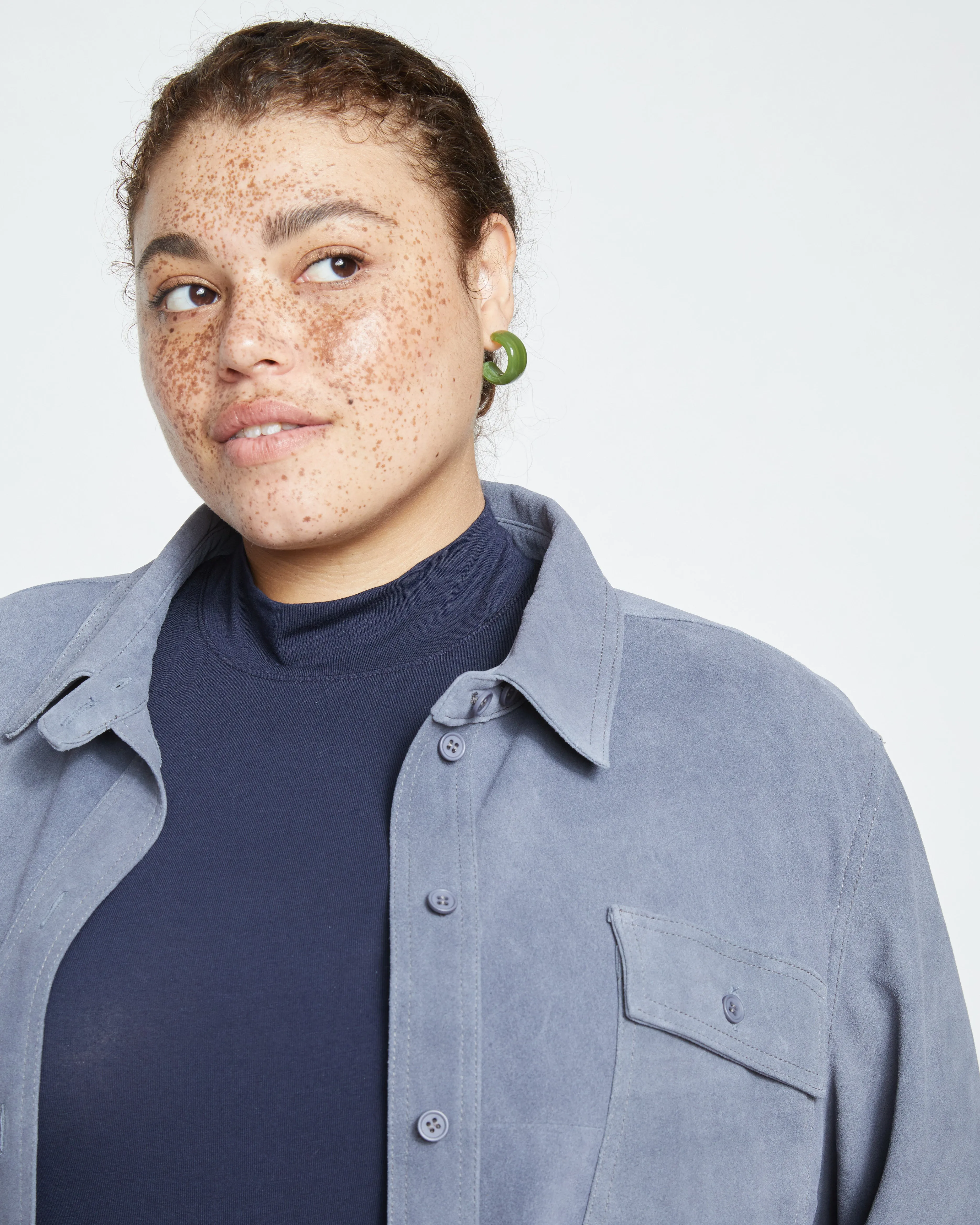 Suede Greenwich Jacket - Cornflower sold by Universal Standard product image thumbnail 2