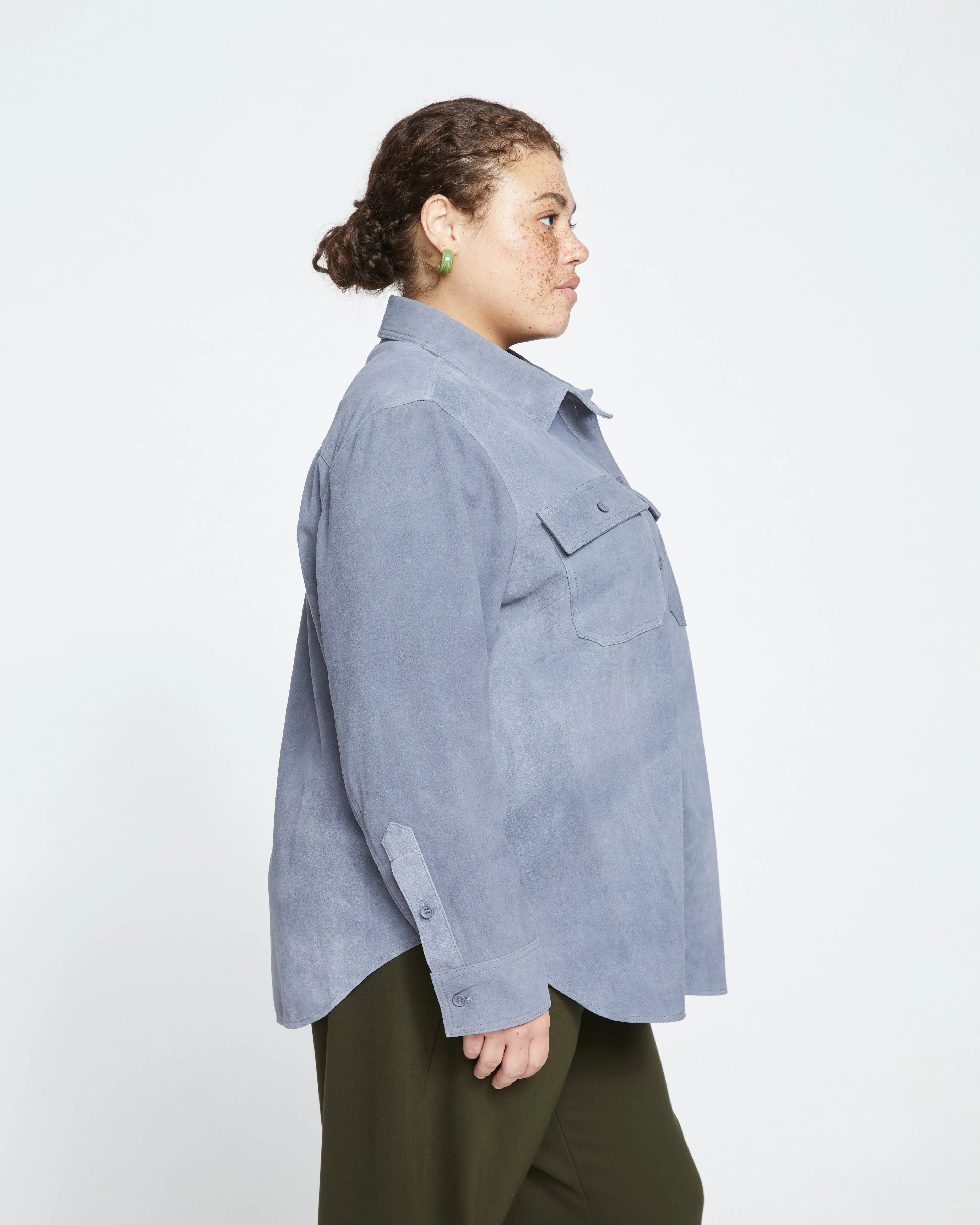 Suede Greenwich Jacket - Cornflower sold by Universal Standard product image thumbnail 3