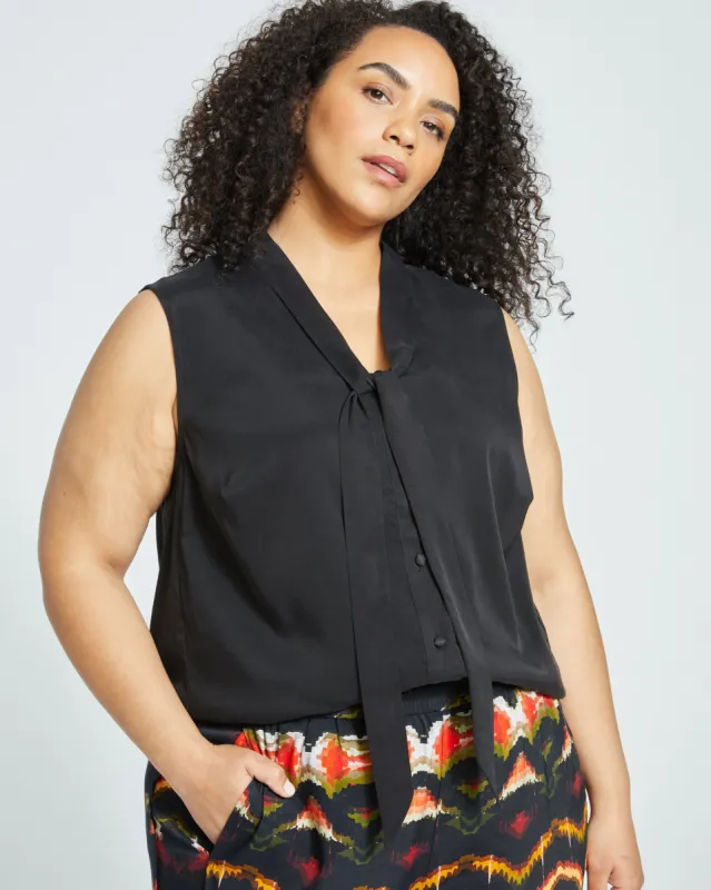 Brava Cupro Blouse - Black sold by Universal Standard