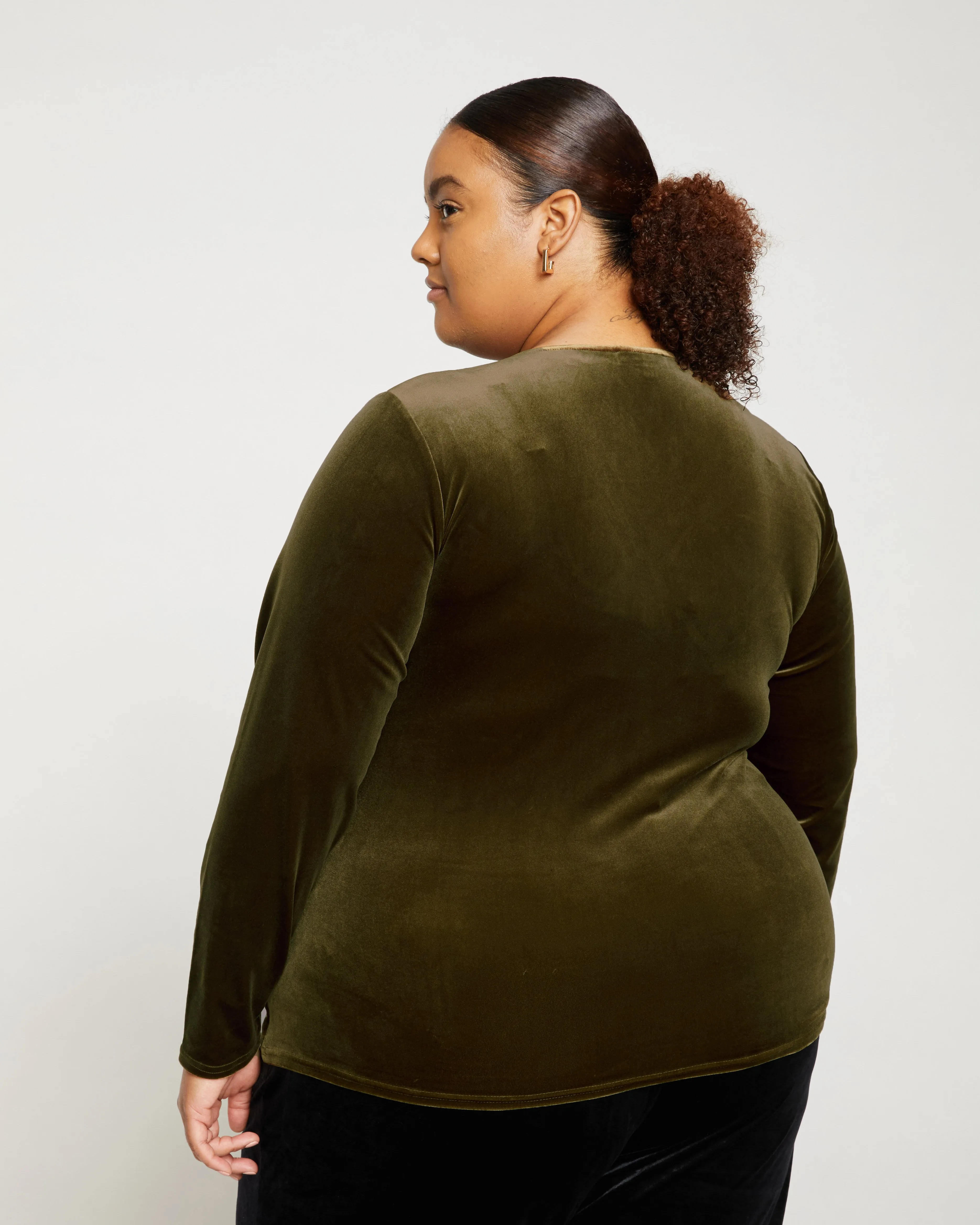 Glowy Velvet Cross Top - Golden Velvet sold by Universal Standard product image thumbnail 4