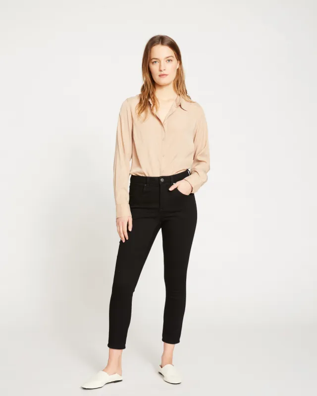 Seine Mid Rise Skinny Jeans 27 Inch - Black sold by Universal Standard