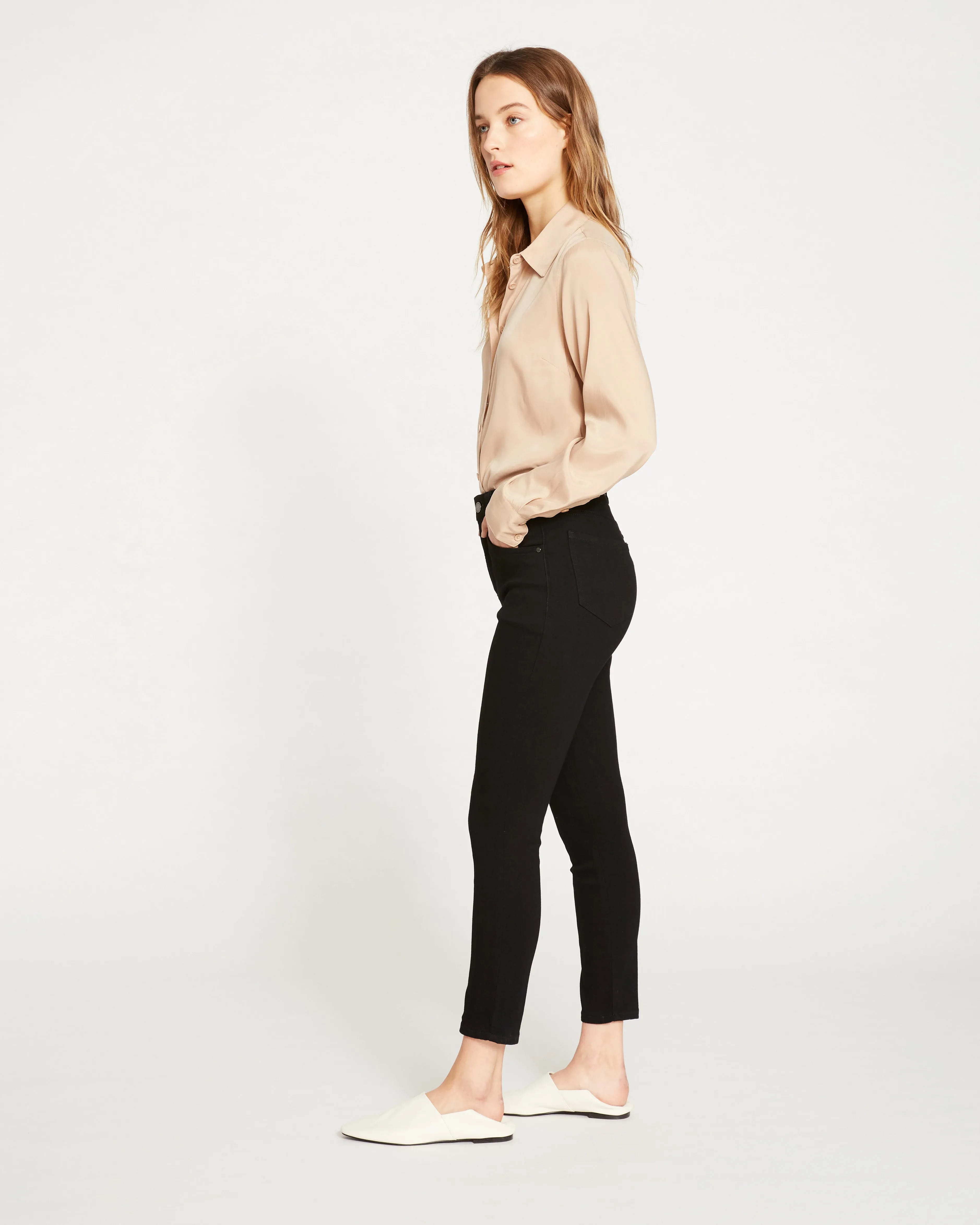 Seine Mid Rise Skinny Jeans 27 Inch - Black sold by Universal Standard product image thumbnail 3