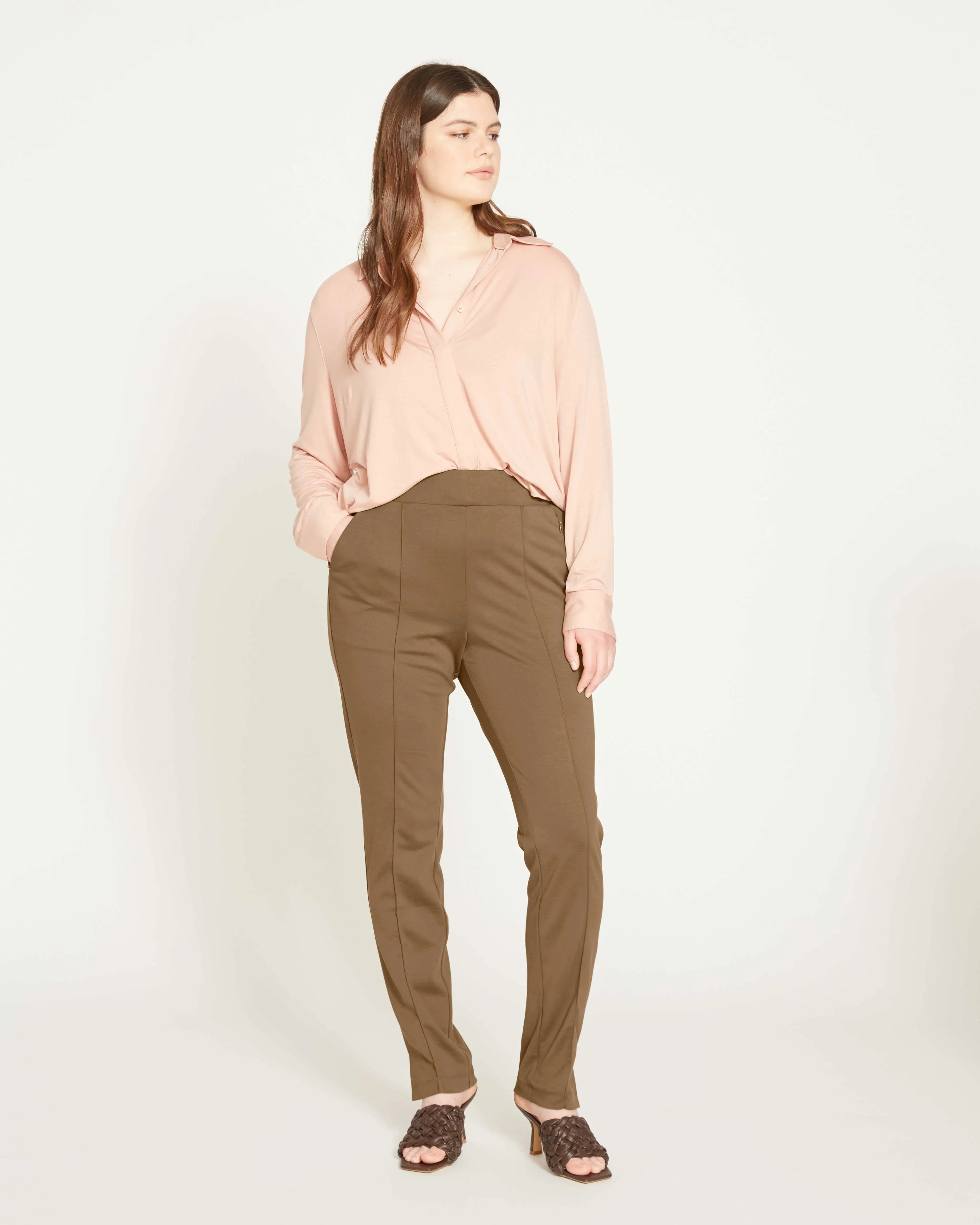 Skinny Pintuck Ponte Pants 32 Inch - Crocodile sold by Universal Standard product image thumbnail 2