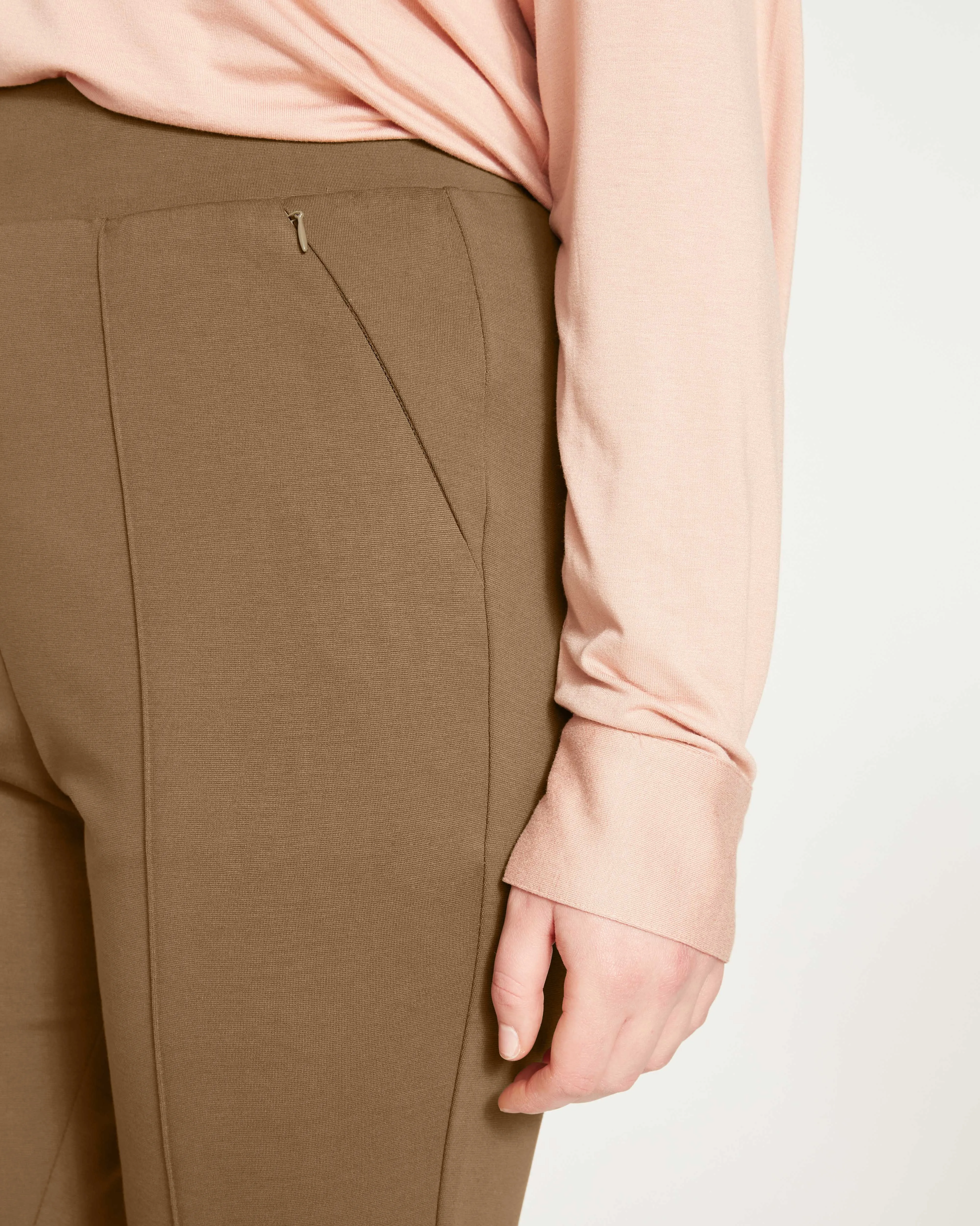 Skinny Pintuck Ponte Pants 32 Inch - Crocodile sold by Universal Standard