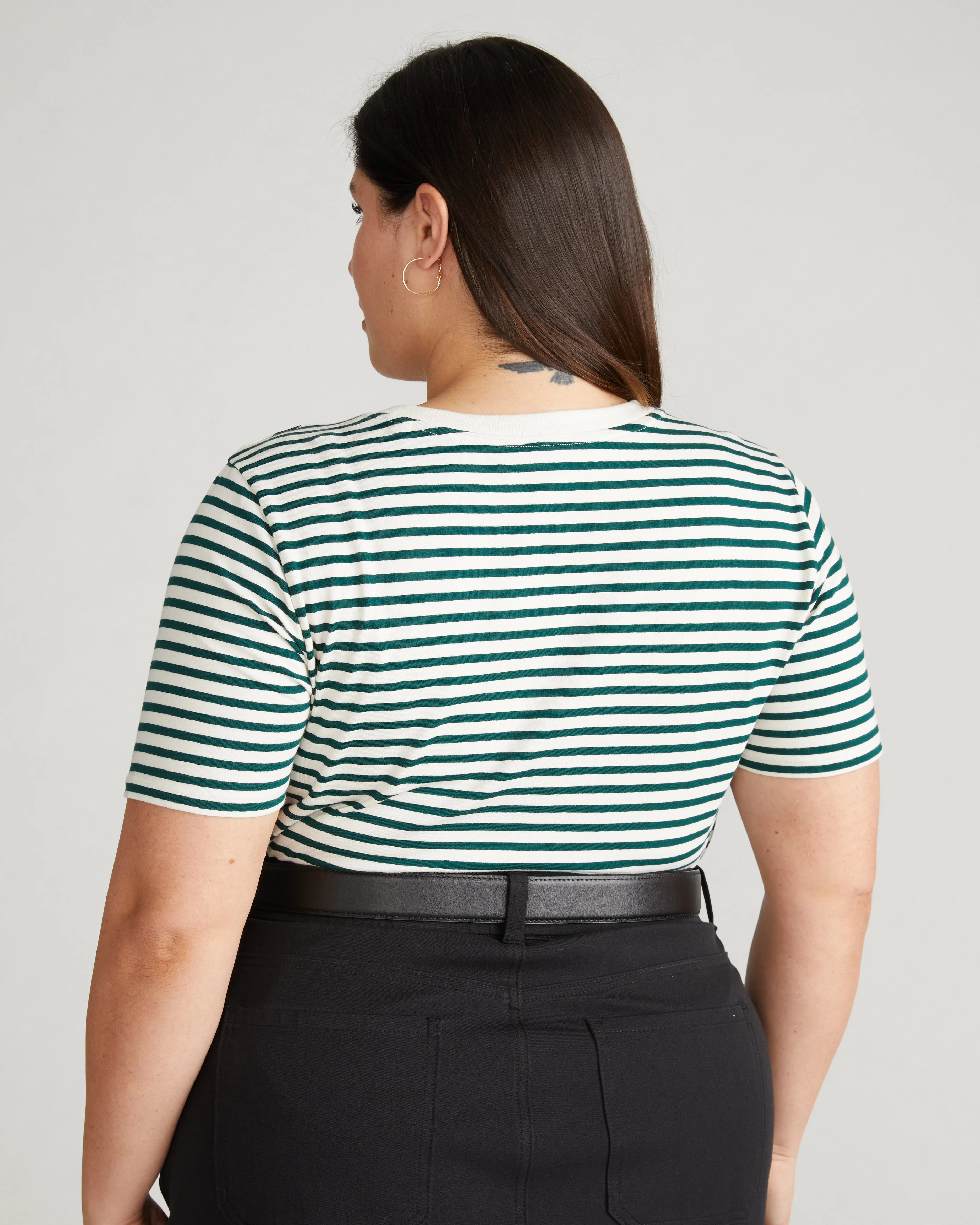 Tee Rex - Bone/Botanic Stripe sold by Universal Standard product image thumbnail 2