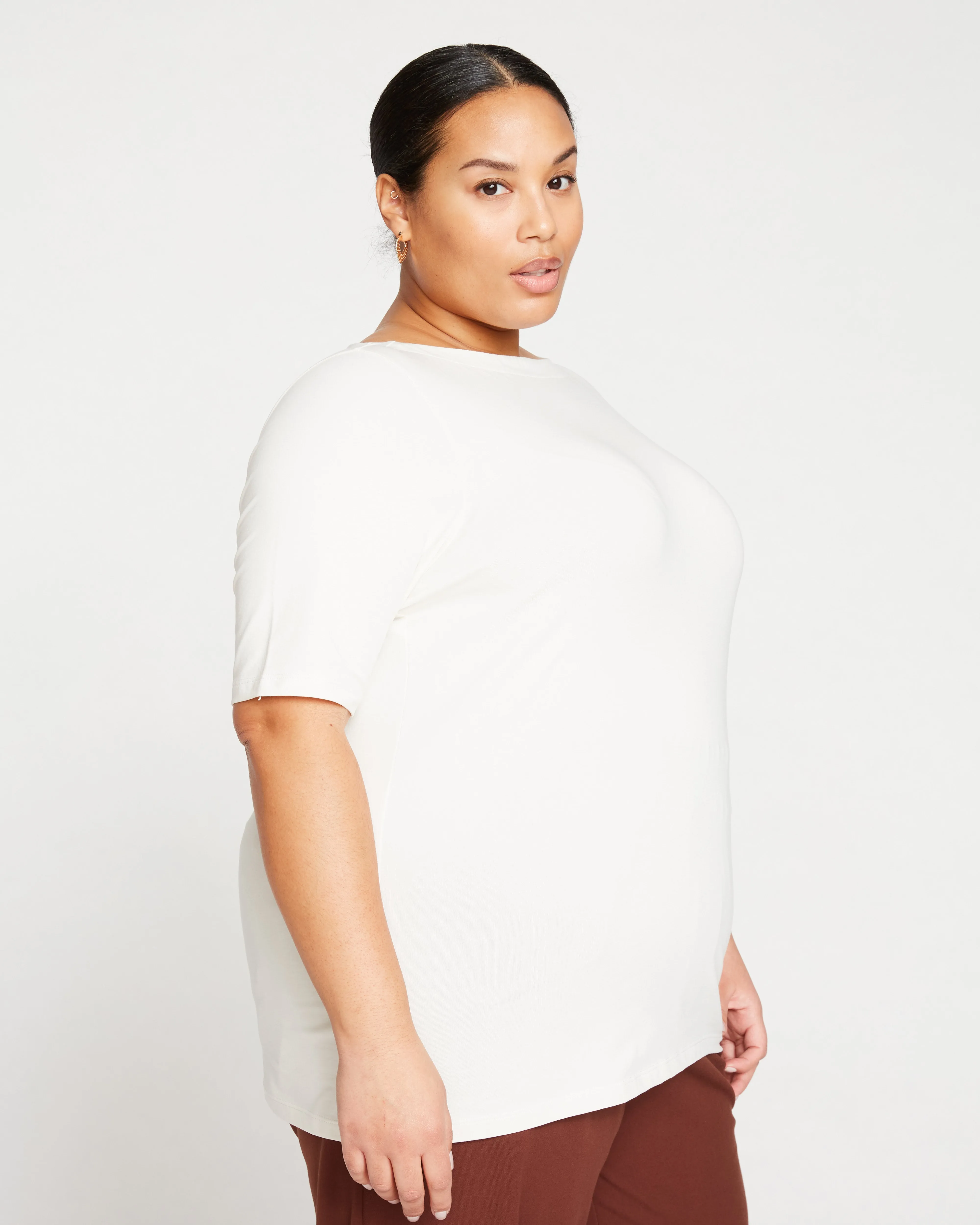 Bella Boatneck Tee - White sold by Universal Standard product image thumbnail 4