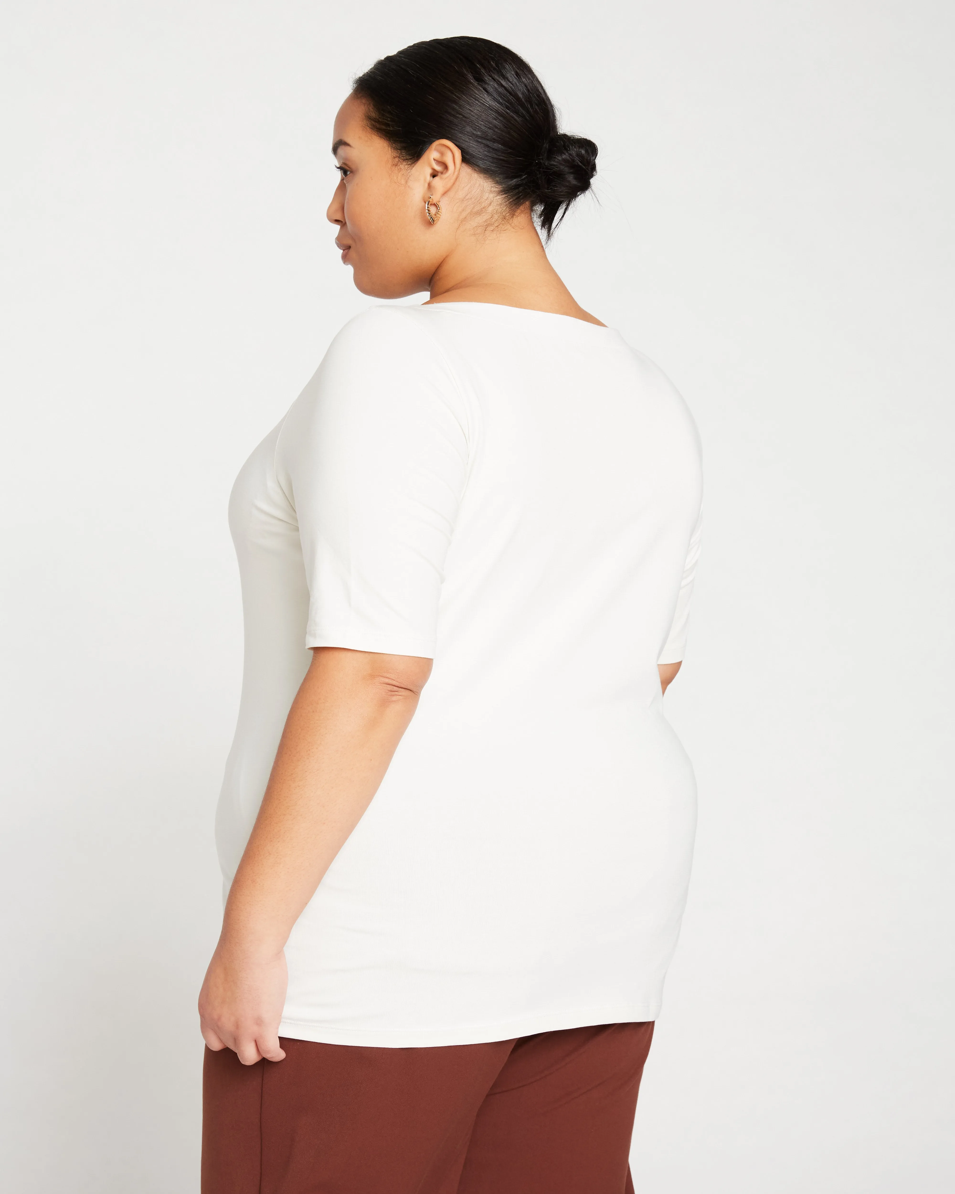 Bella Boatneck Tee - White sold by Universal Standard product image thumbnail 5